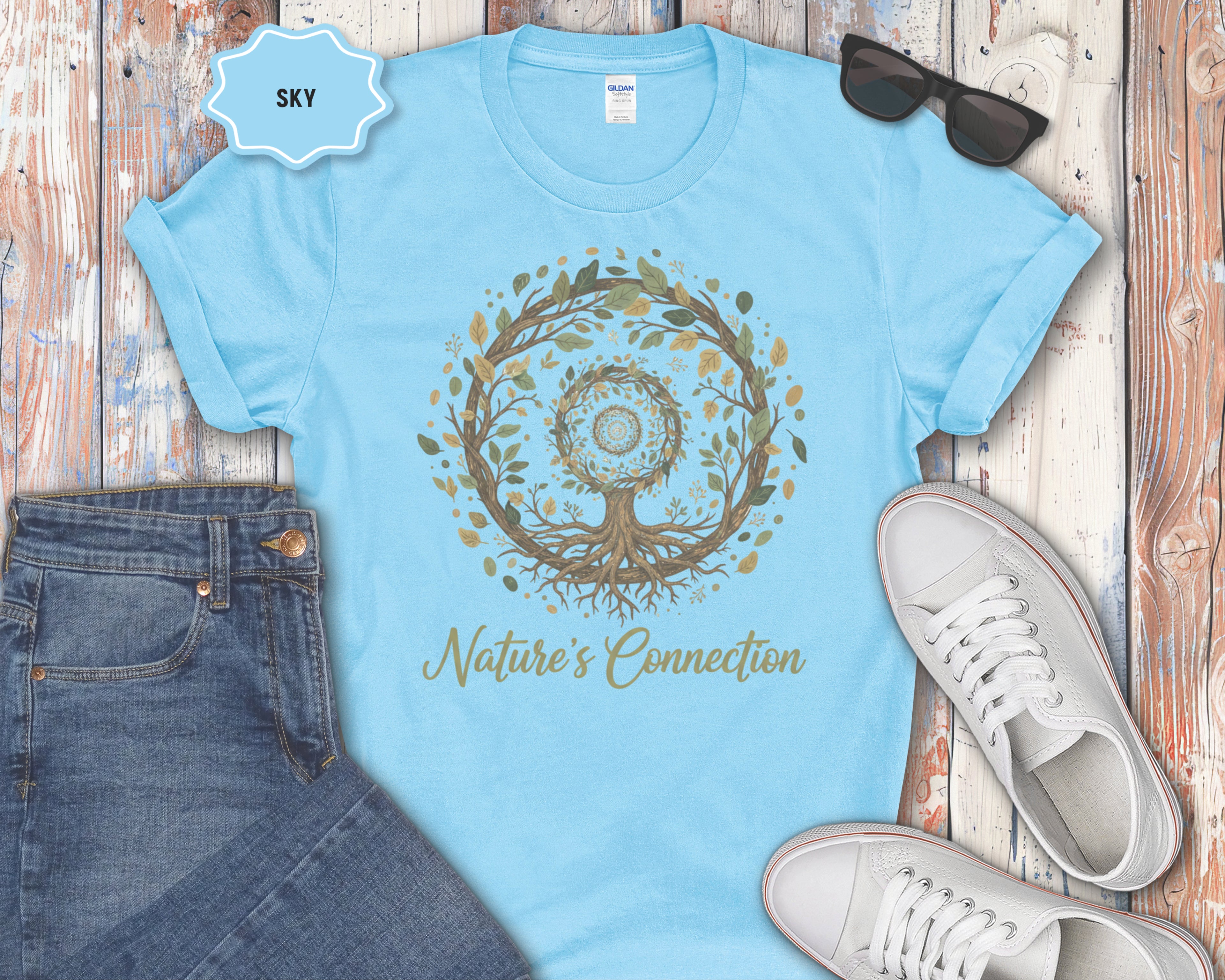 Natures Connection Tree of Life Mandala T-Shirt