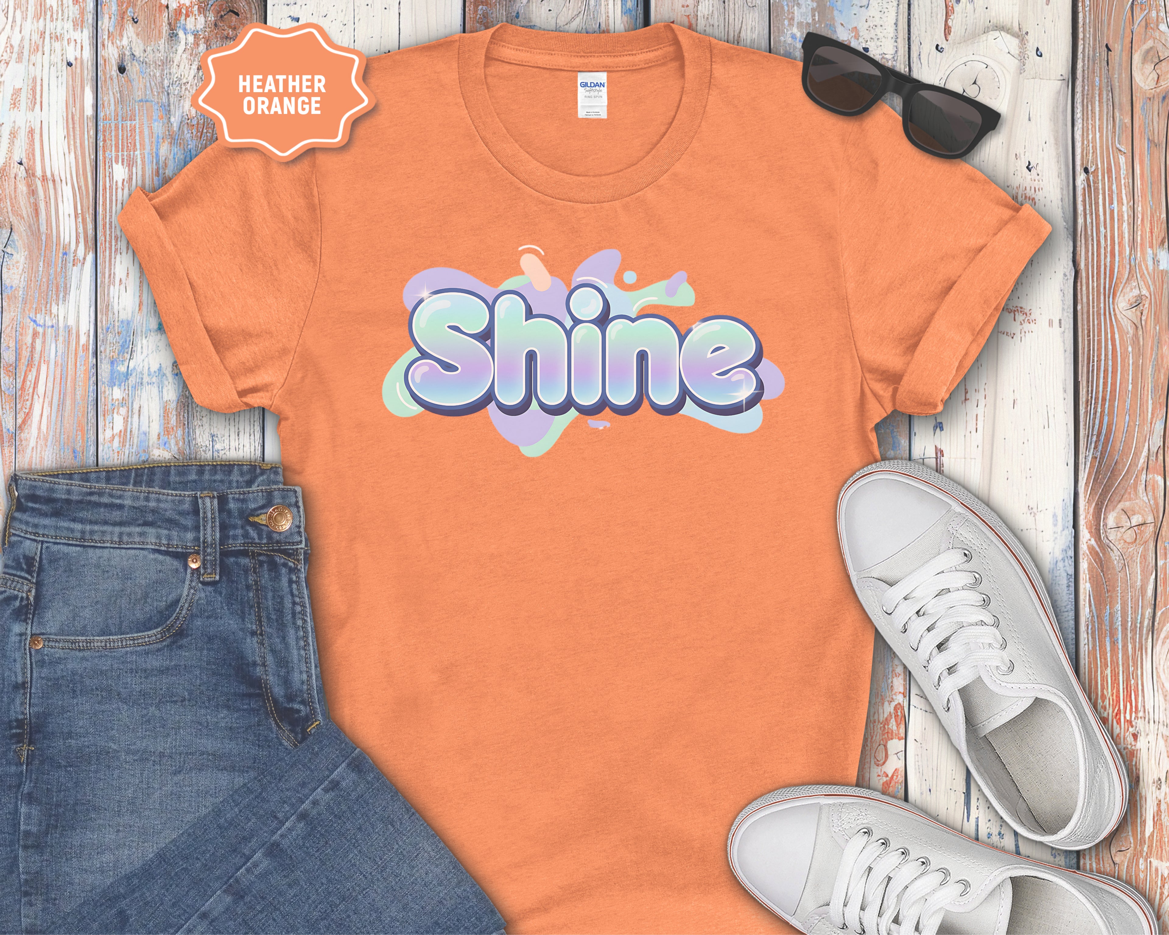 Shine Bubble Text T-Shirt