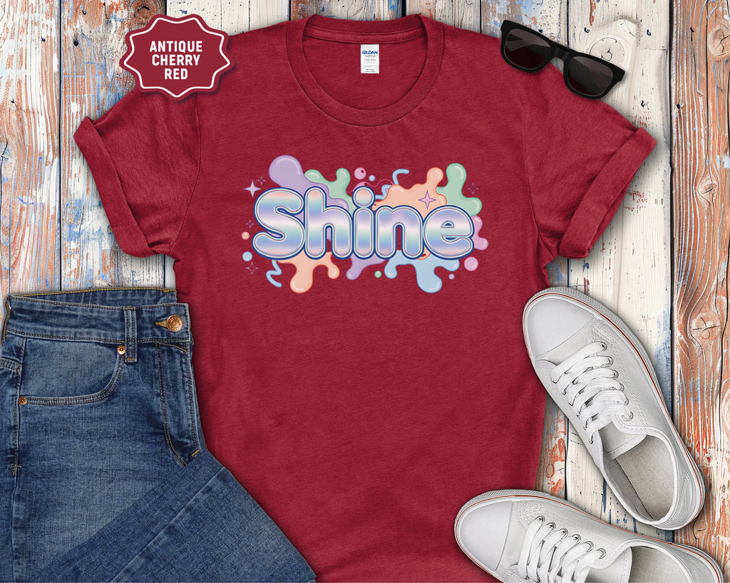 Shine Bubbly Pastel Lettering T-Shirt