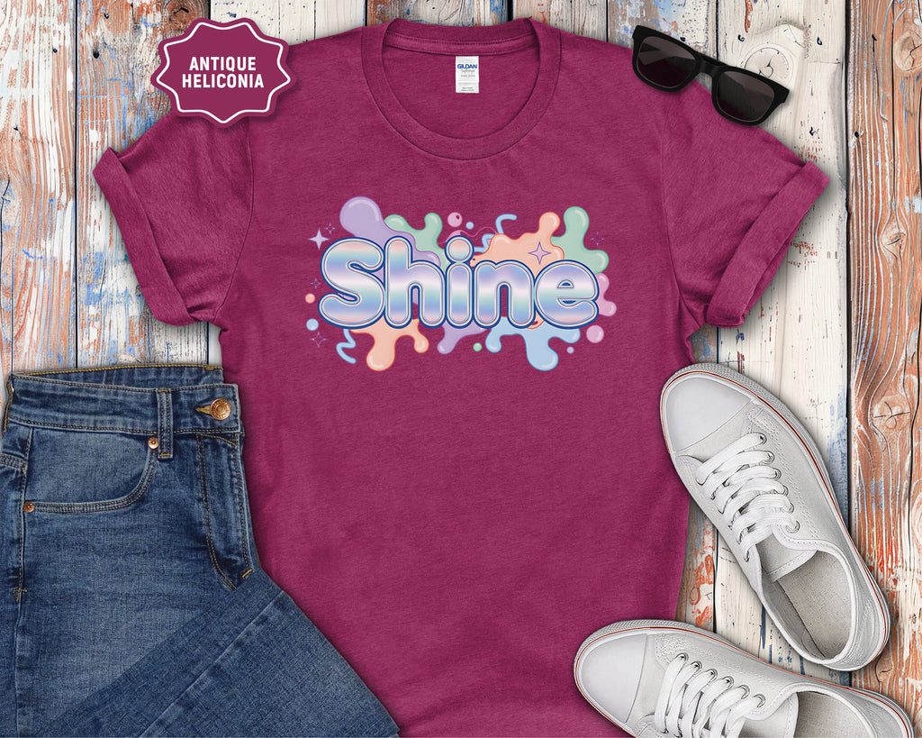 Shine Bubbly Pastel Lettering T-Shirt