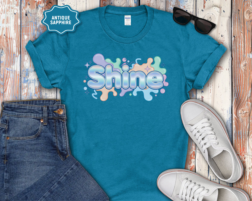 Shine Bubbly Pastel Lettering T-Shirt