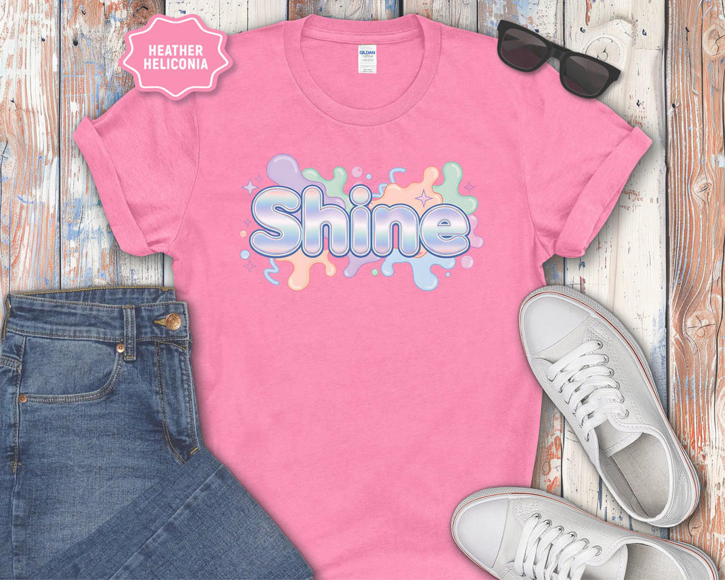 Shine Bubbly Pastel Lettering T-Shirt
