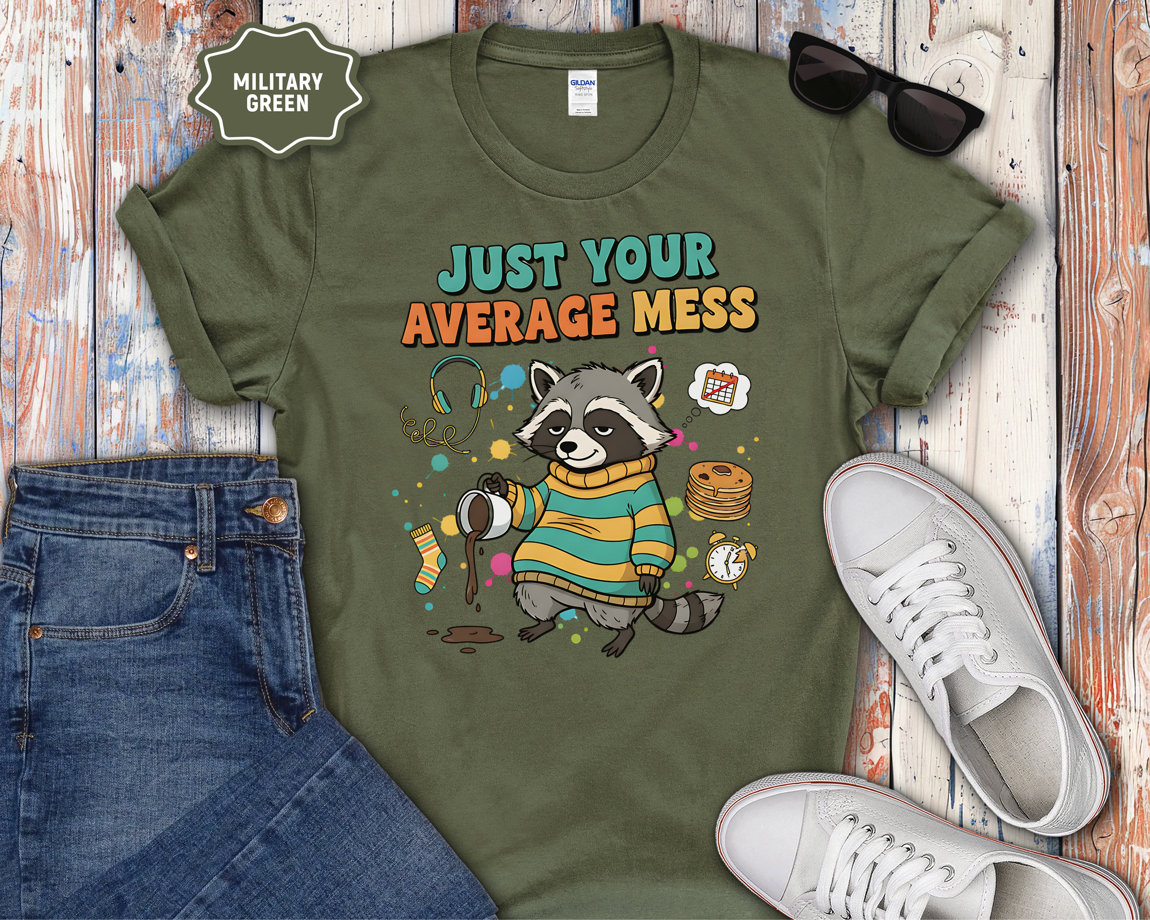 Just Your Average Mess Raccoon T-Shirt