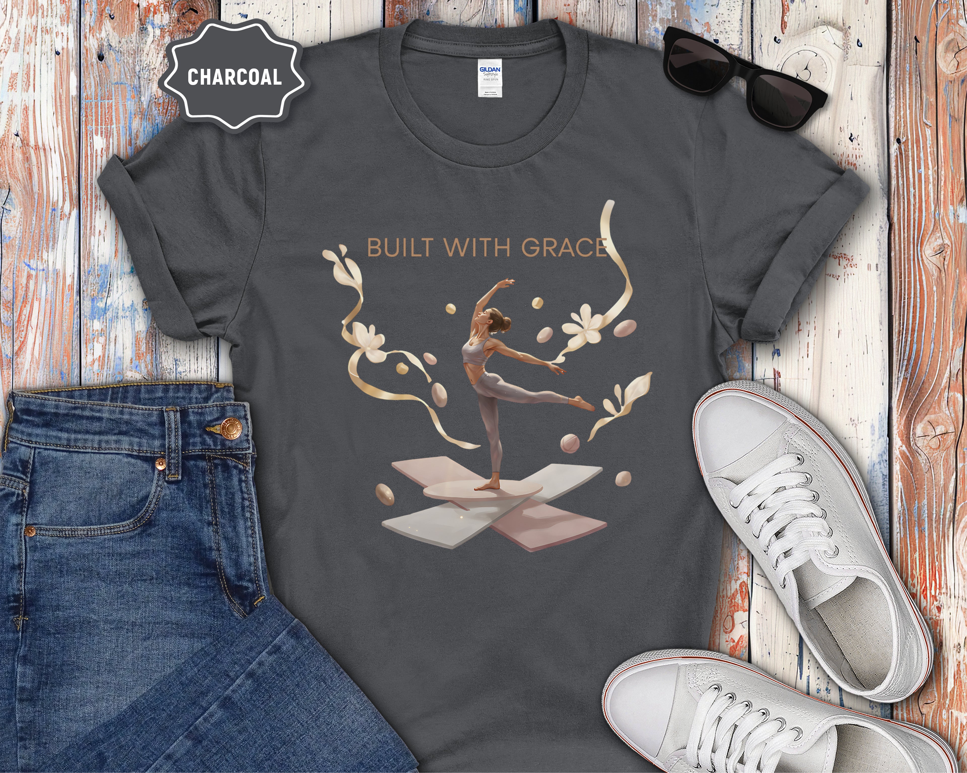 Built With Grace ballet dancer T-Shirt