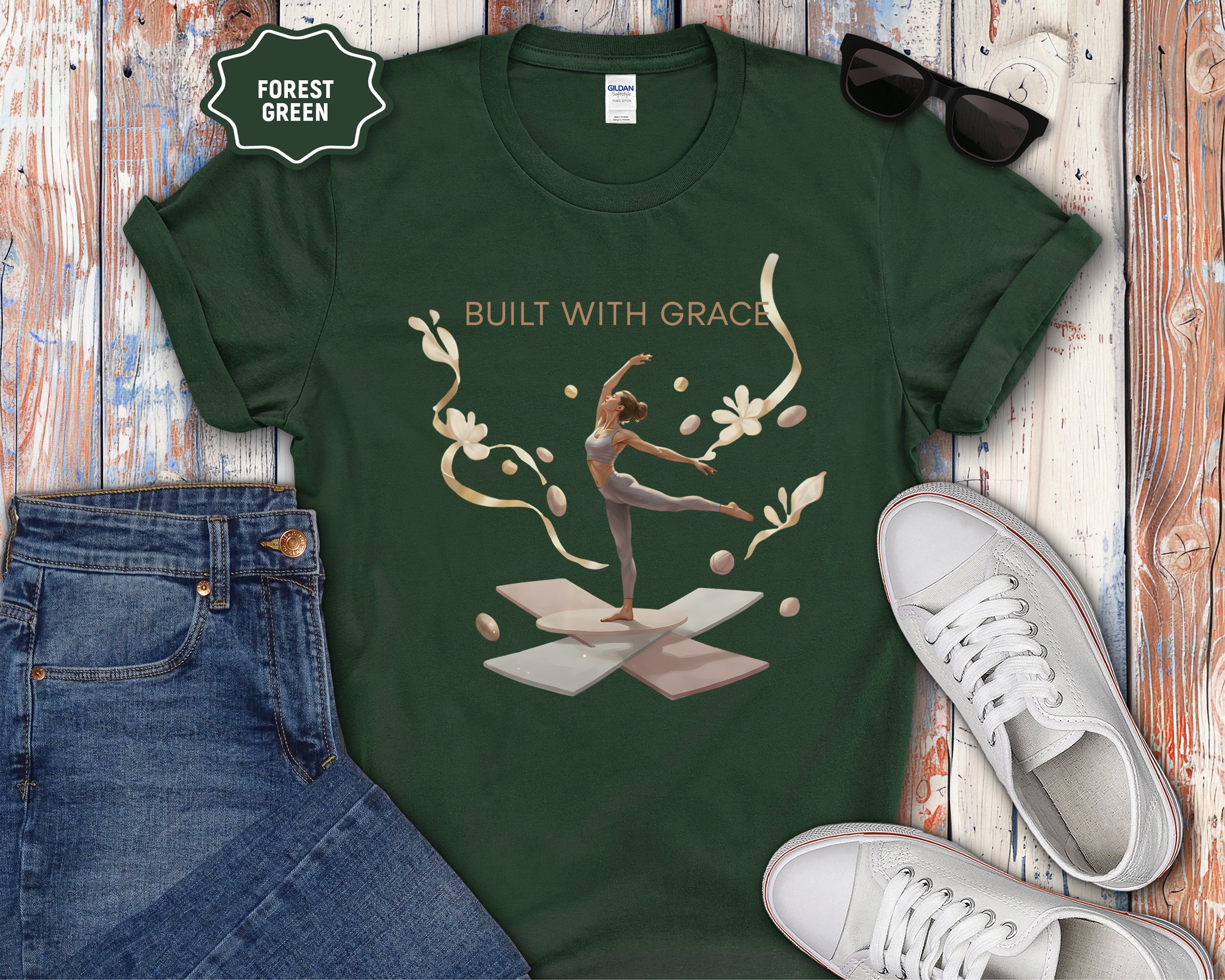 Built With Grace ballet dancer T-Shirt