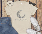 Embrace Your Shadows moon floral crescent T-Shirt