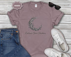 Embrace Your Shadows moon floral crescent T-Shirt