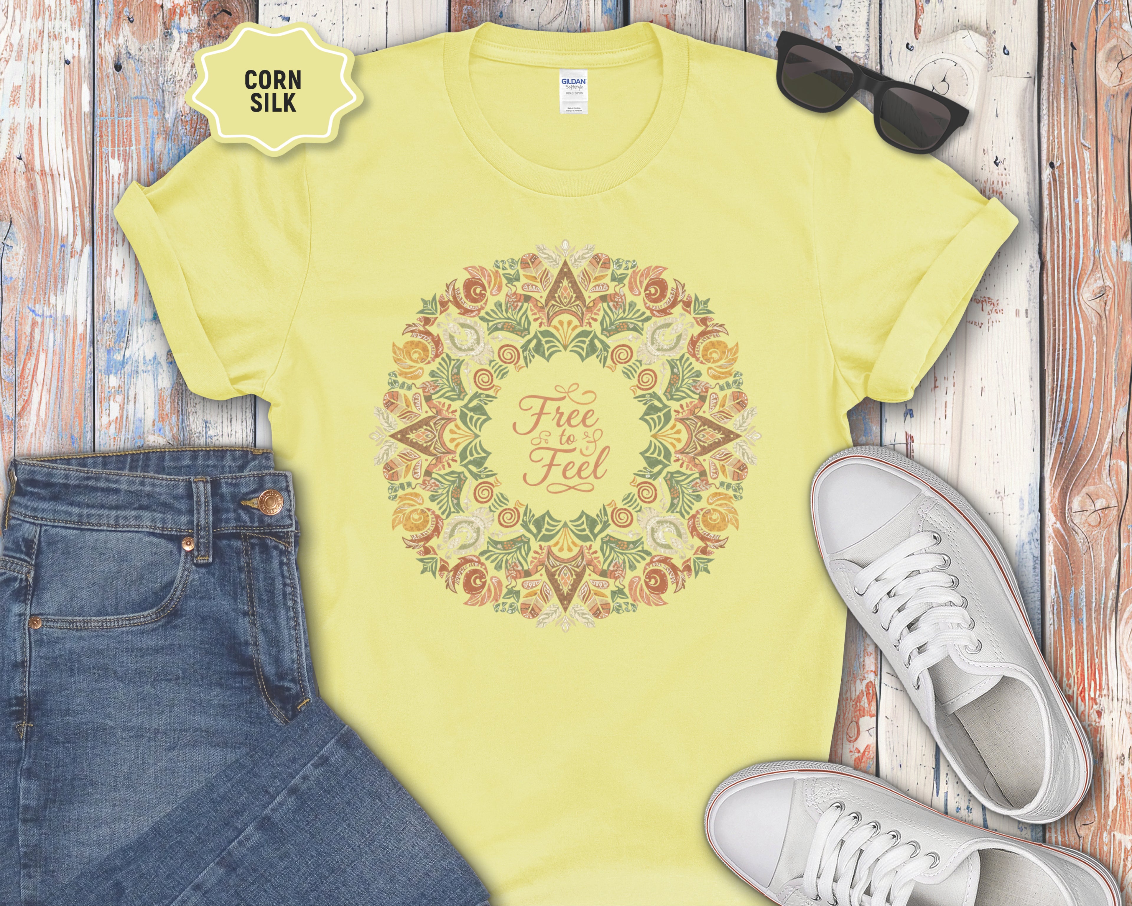 Free to Feel mandala T-Shirt