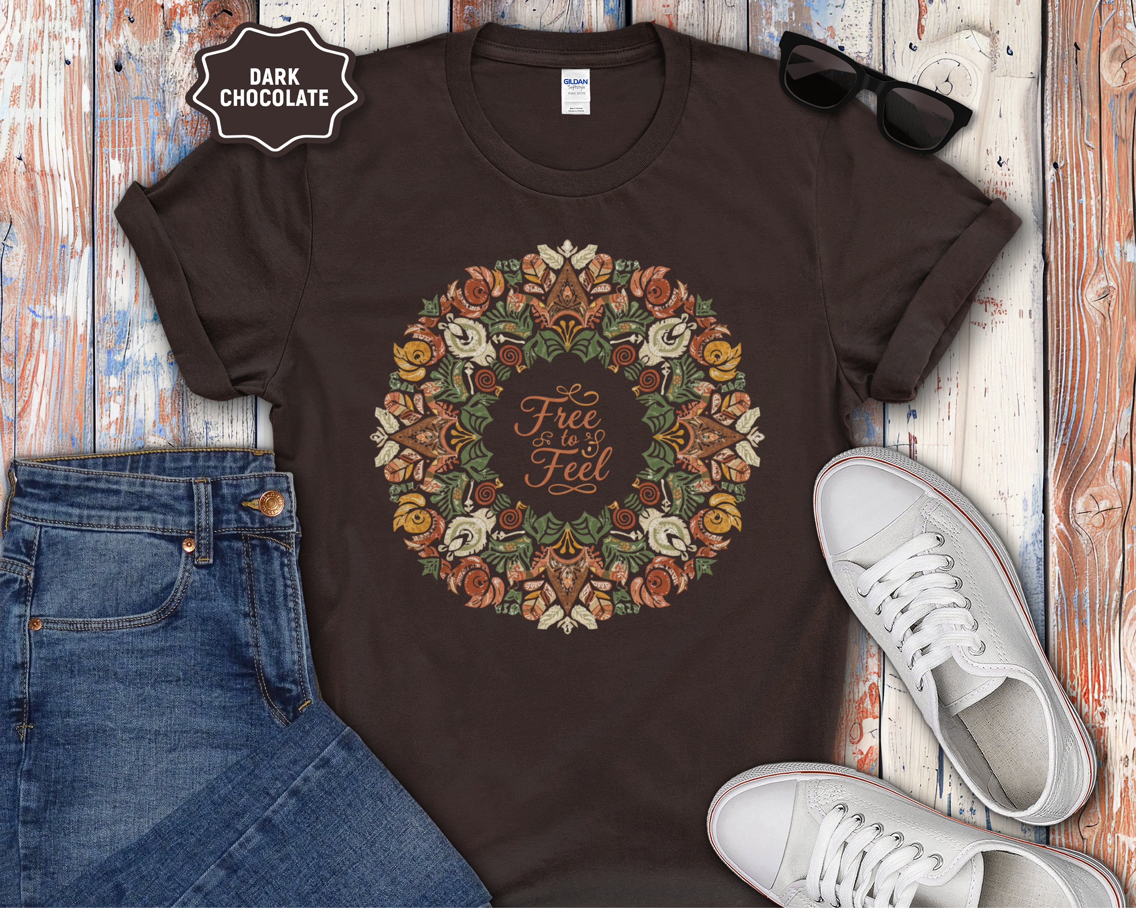 Free to Feel mandala T-Shirt