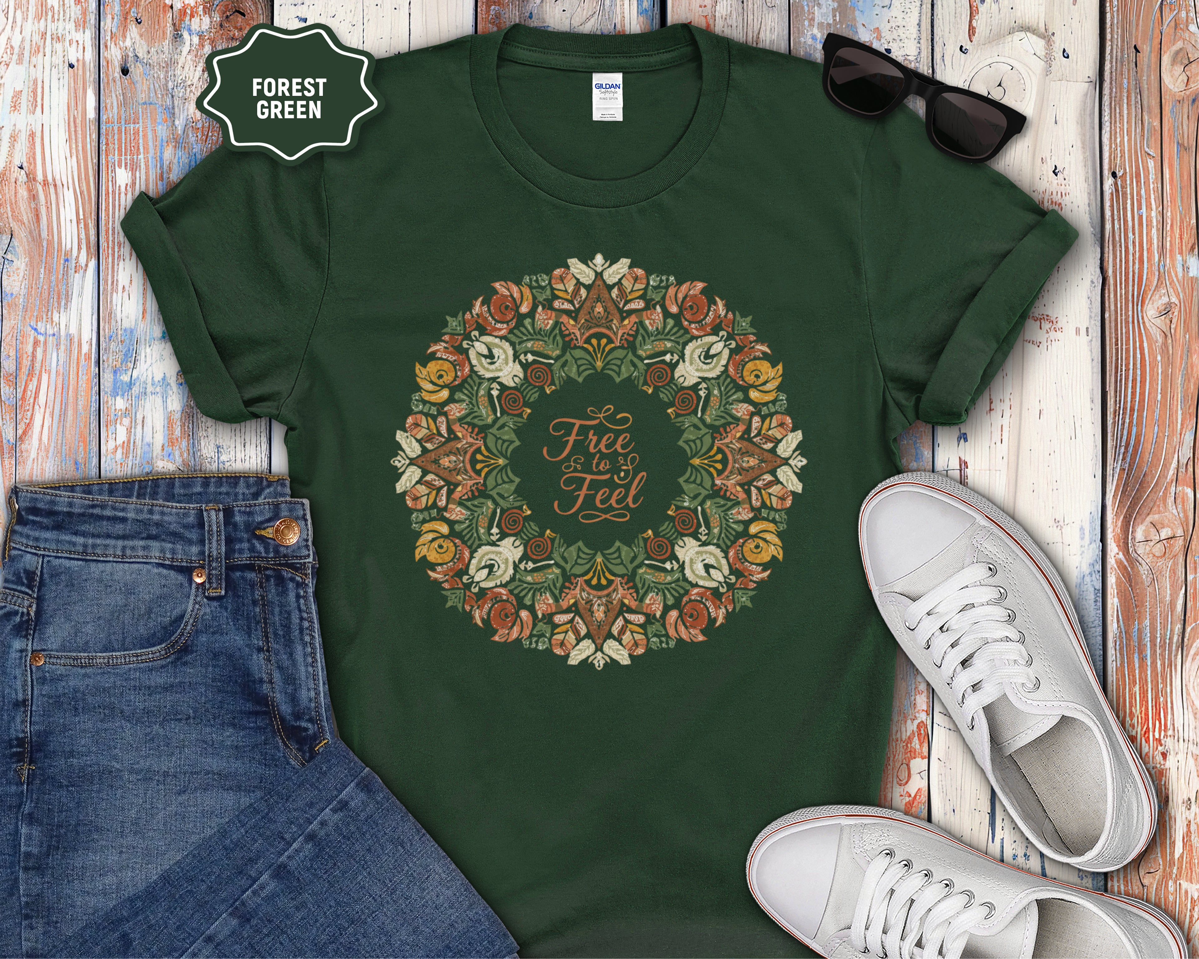 Free to Feel mandala T-Shirt