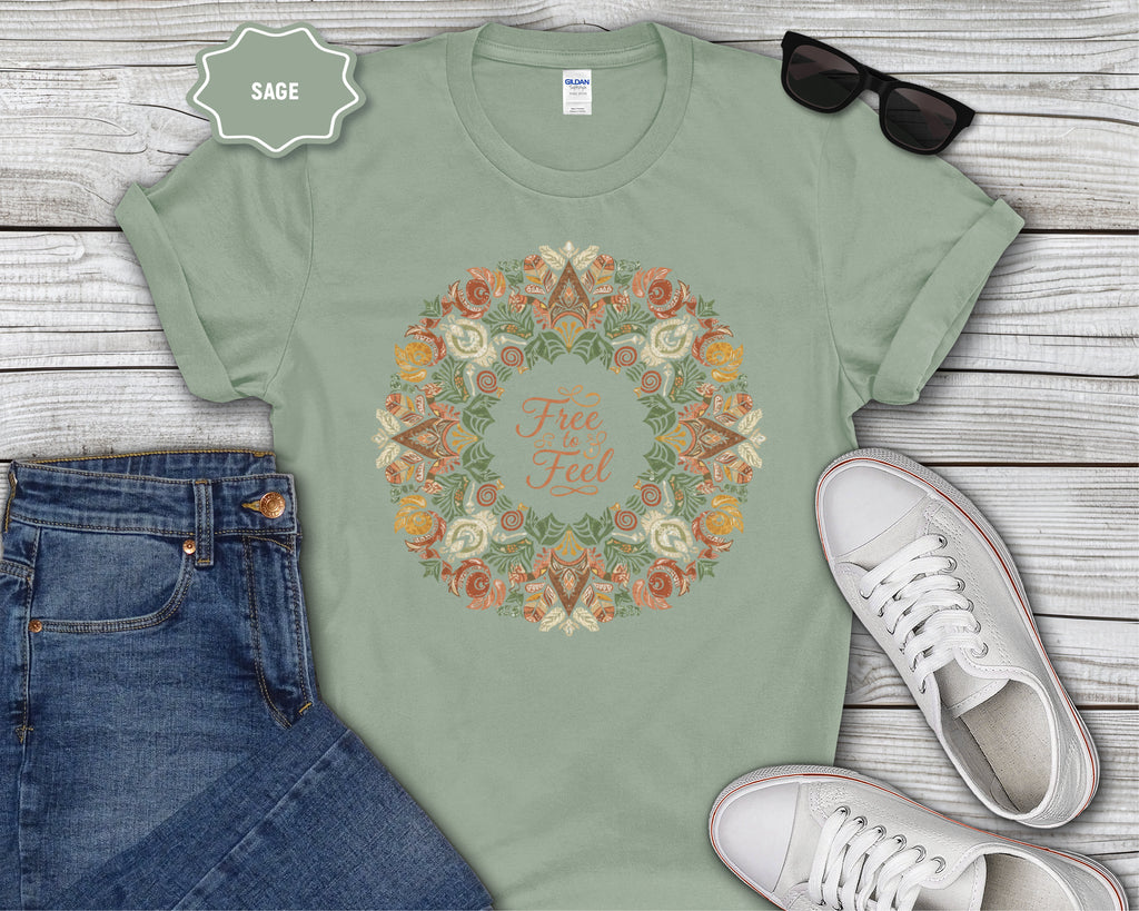 Free to Feel mandala T-Shirt