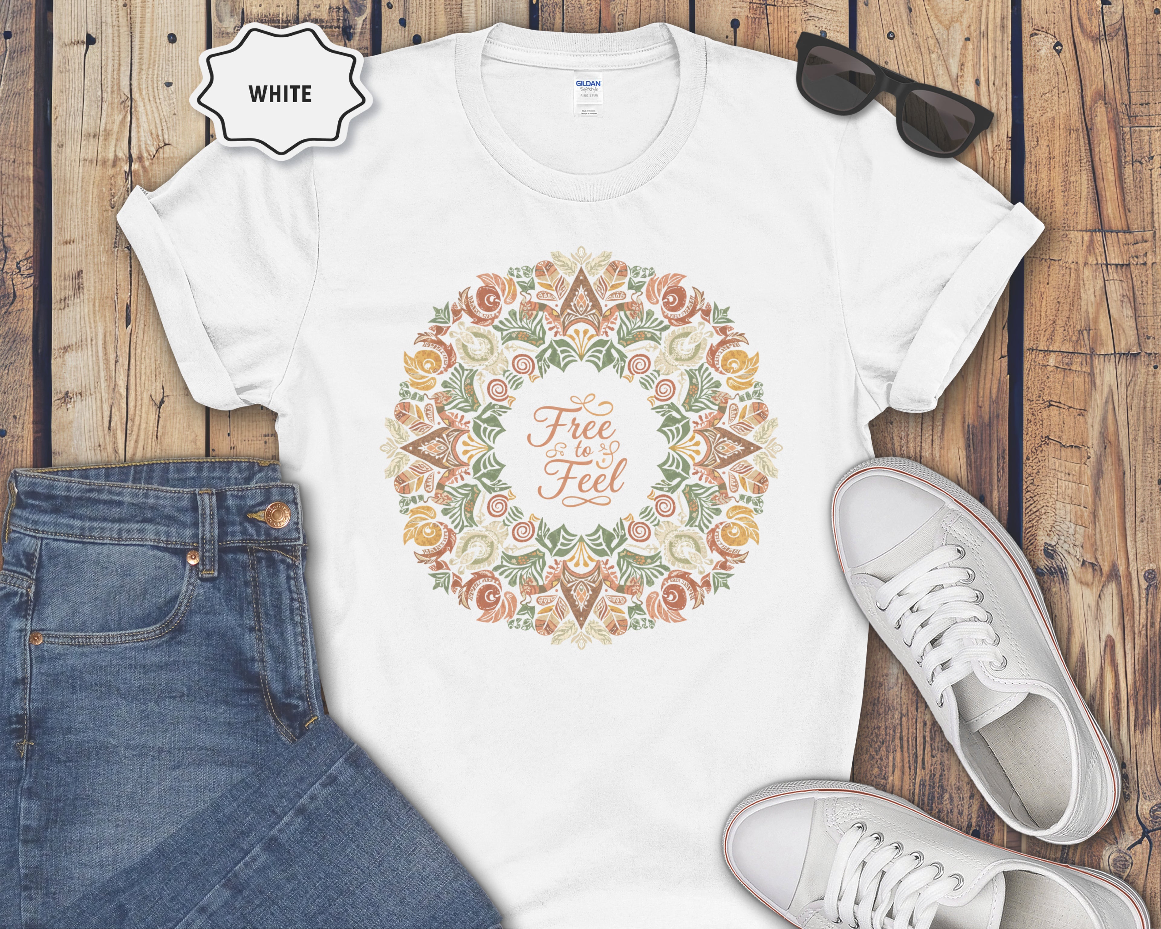 Free to Feel mandala T-Shirt