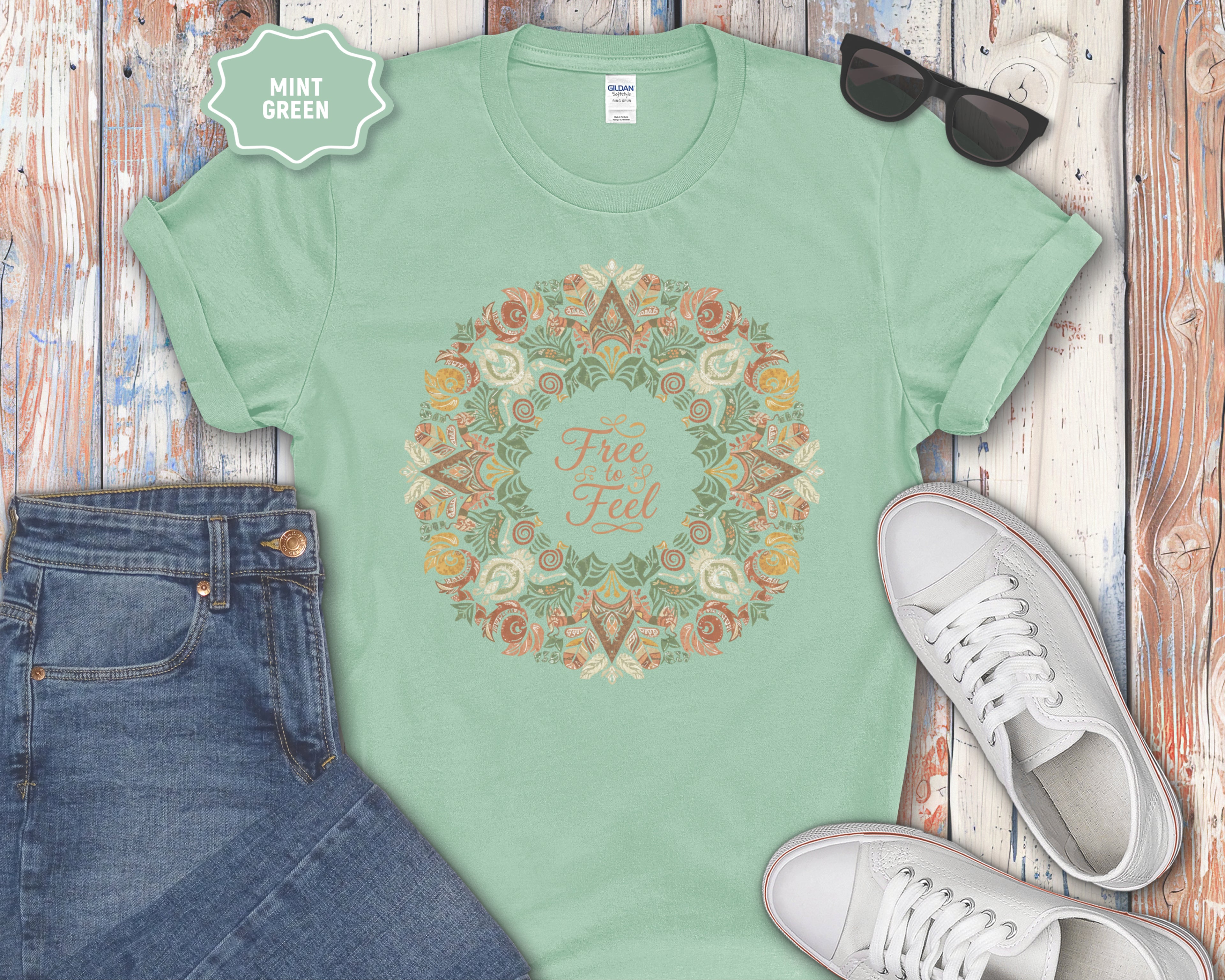 Free to Feel mandala T-Shirt
