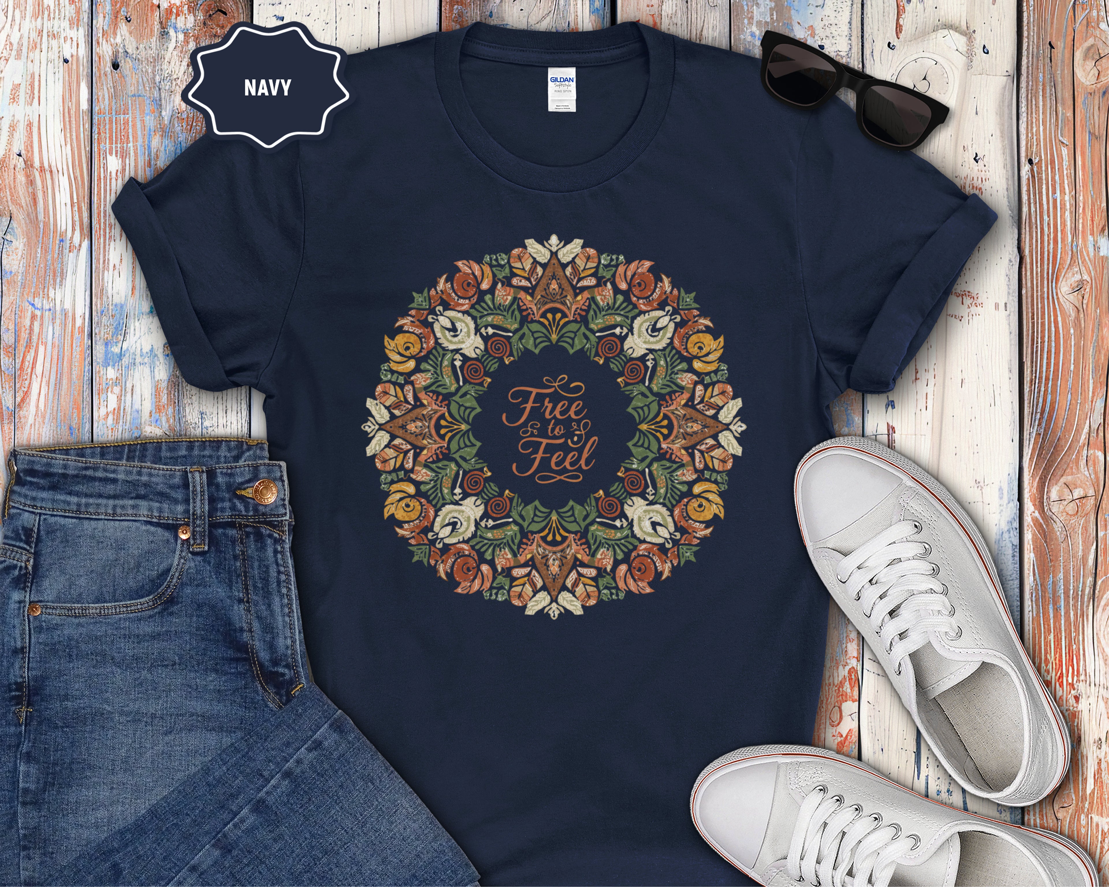 Free to Feel mandala T-Shirt