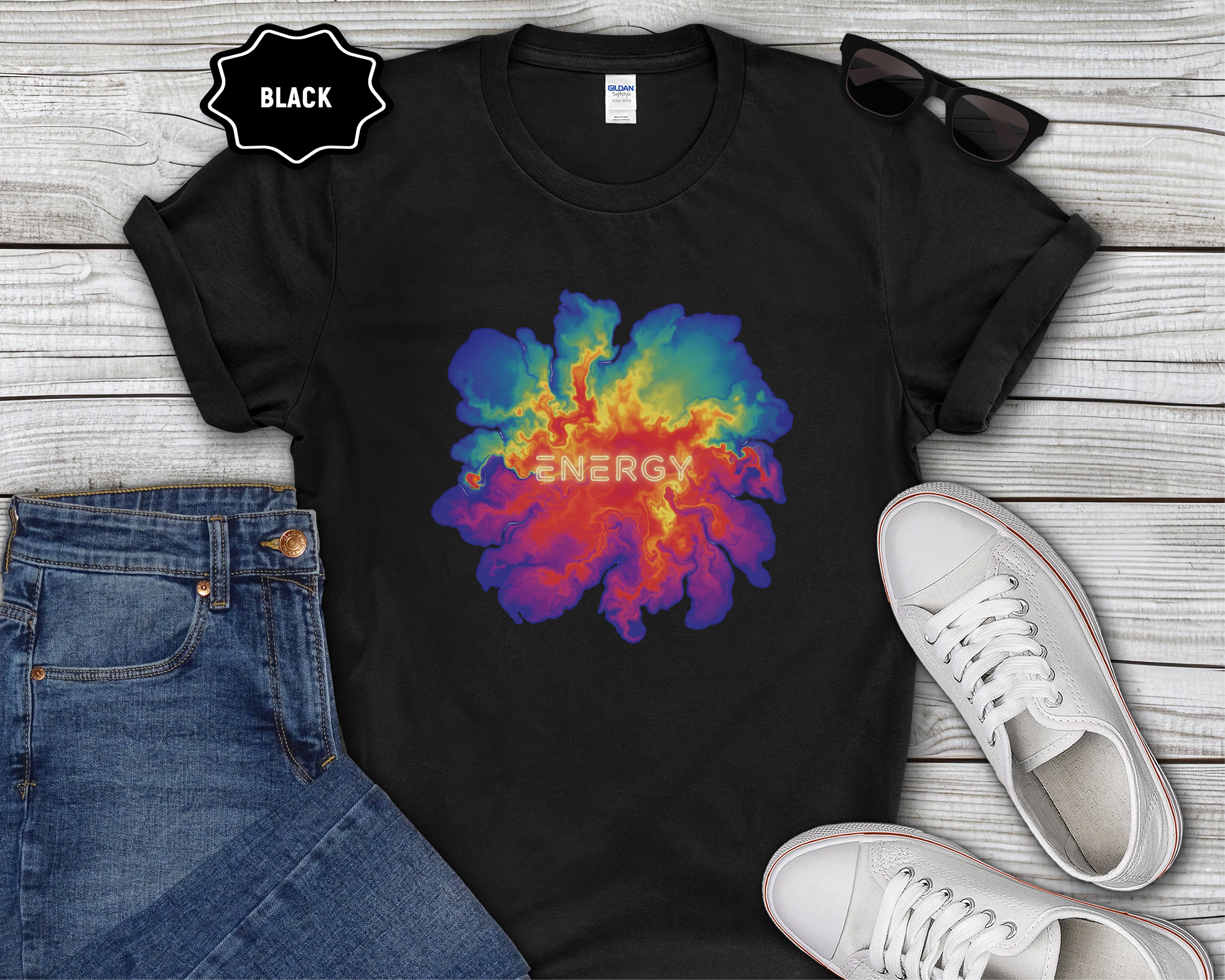 Energy Tie Dye Flower T-Shirt