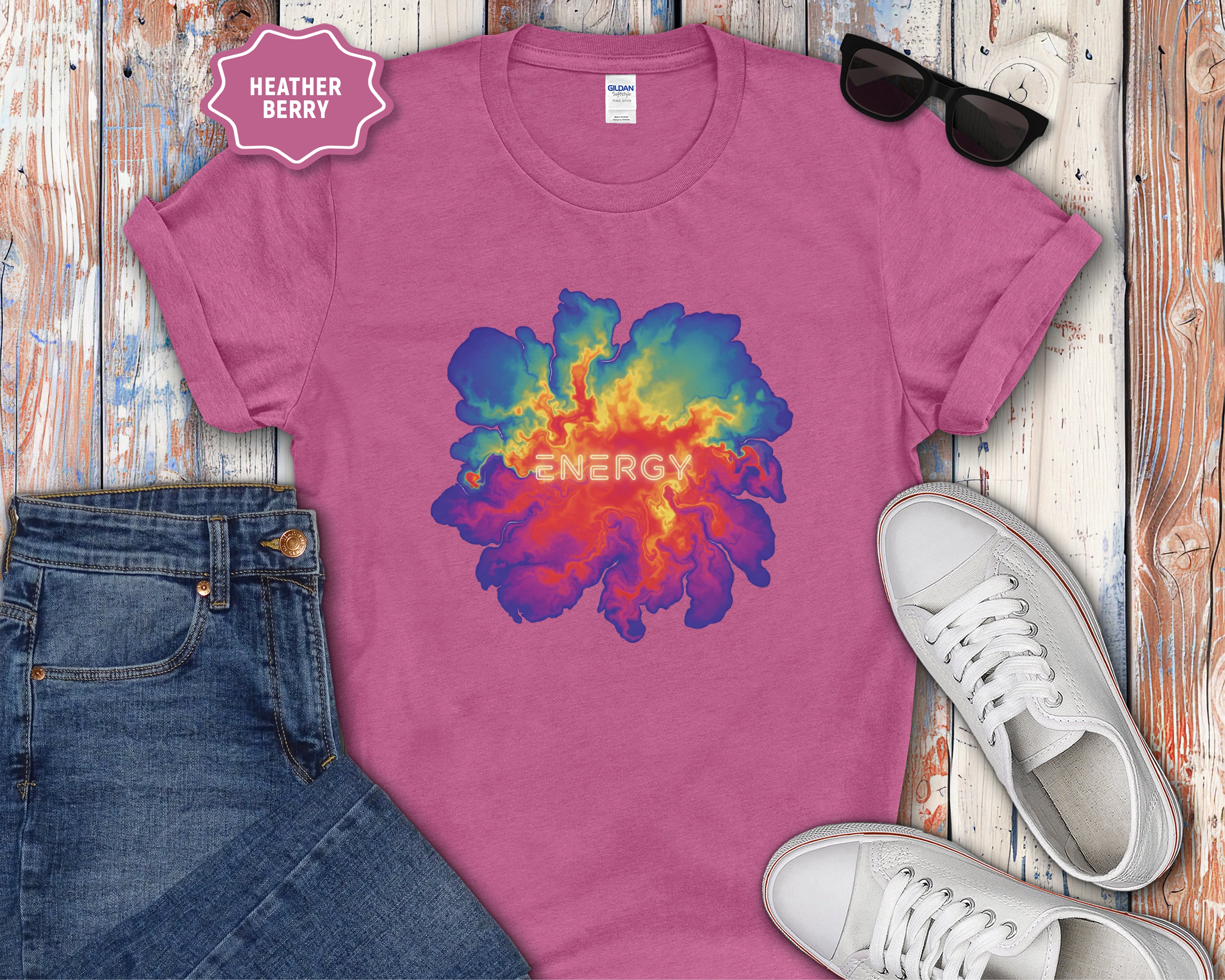 Energy Tie Dye Flower T-Shirt