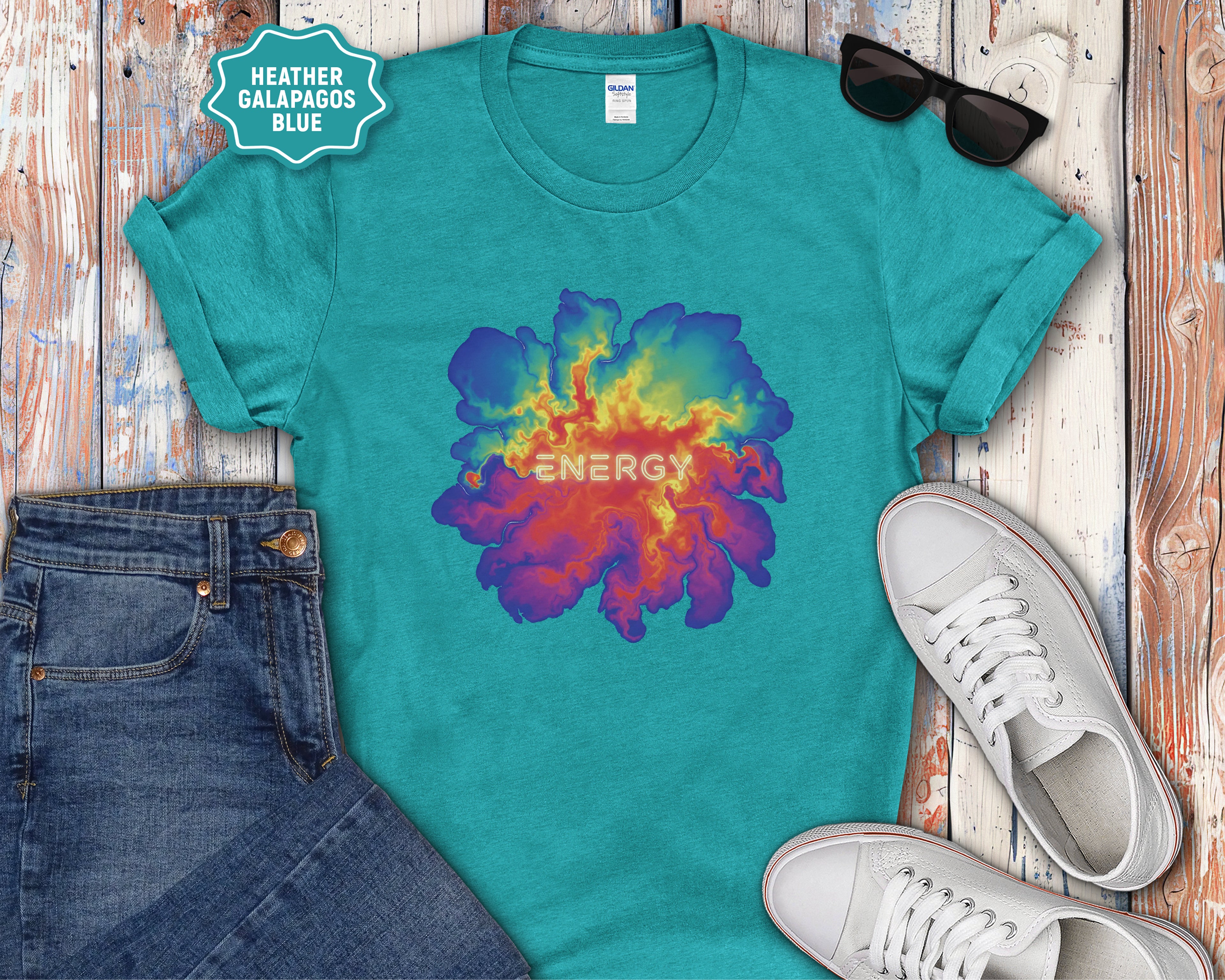 Energy Tie Dye Flower T-Shirt