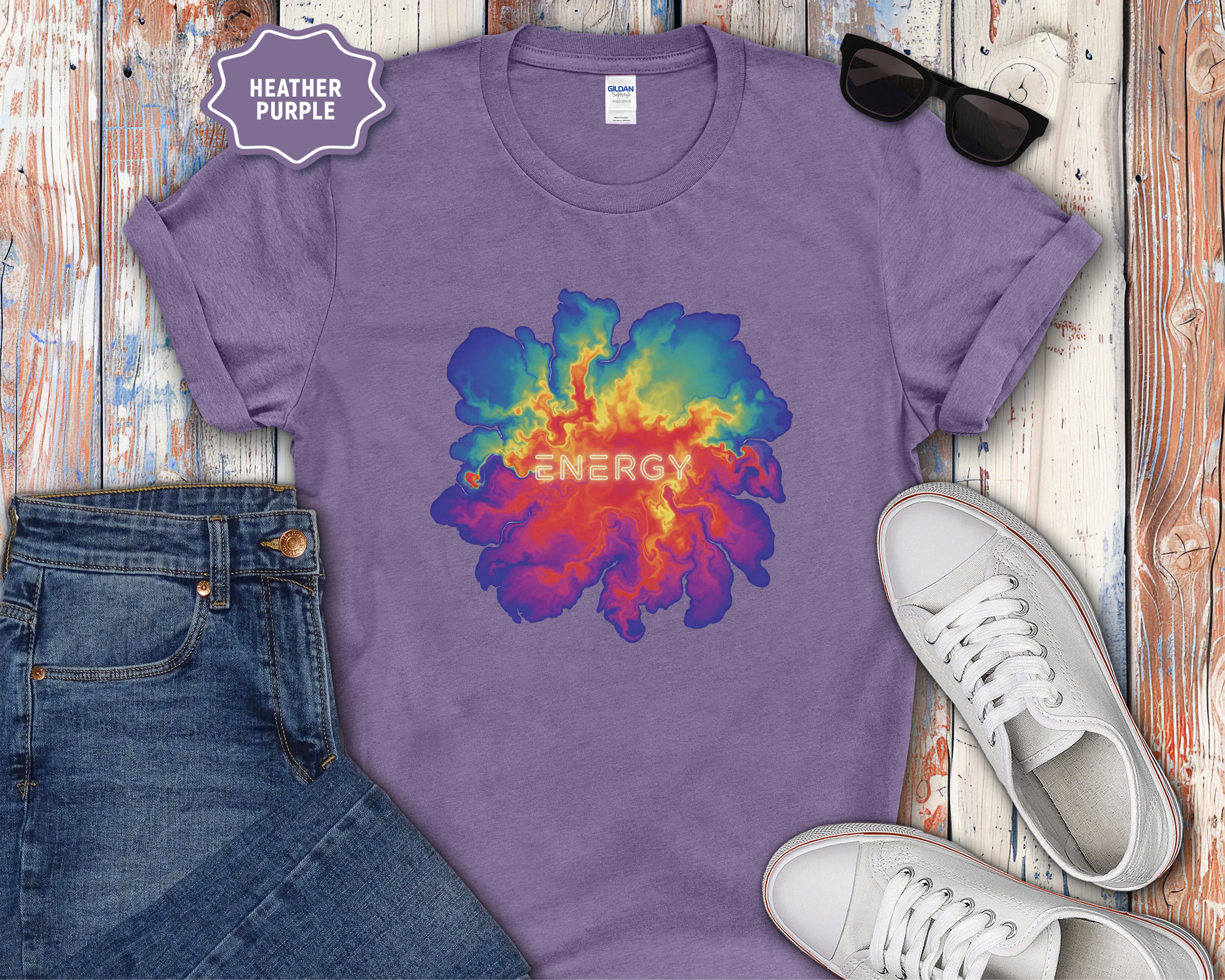 Energy Tie Dye Flower T-Shirt