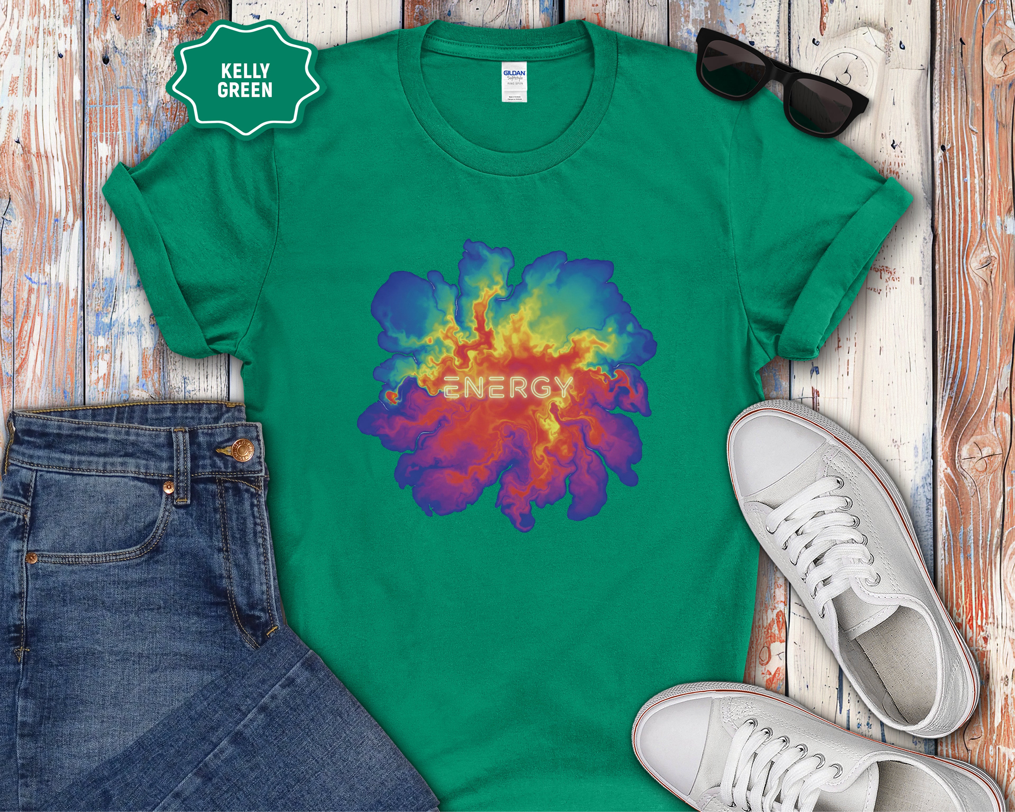 Energy Tie Dye Flower T-Shirt