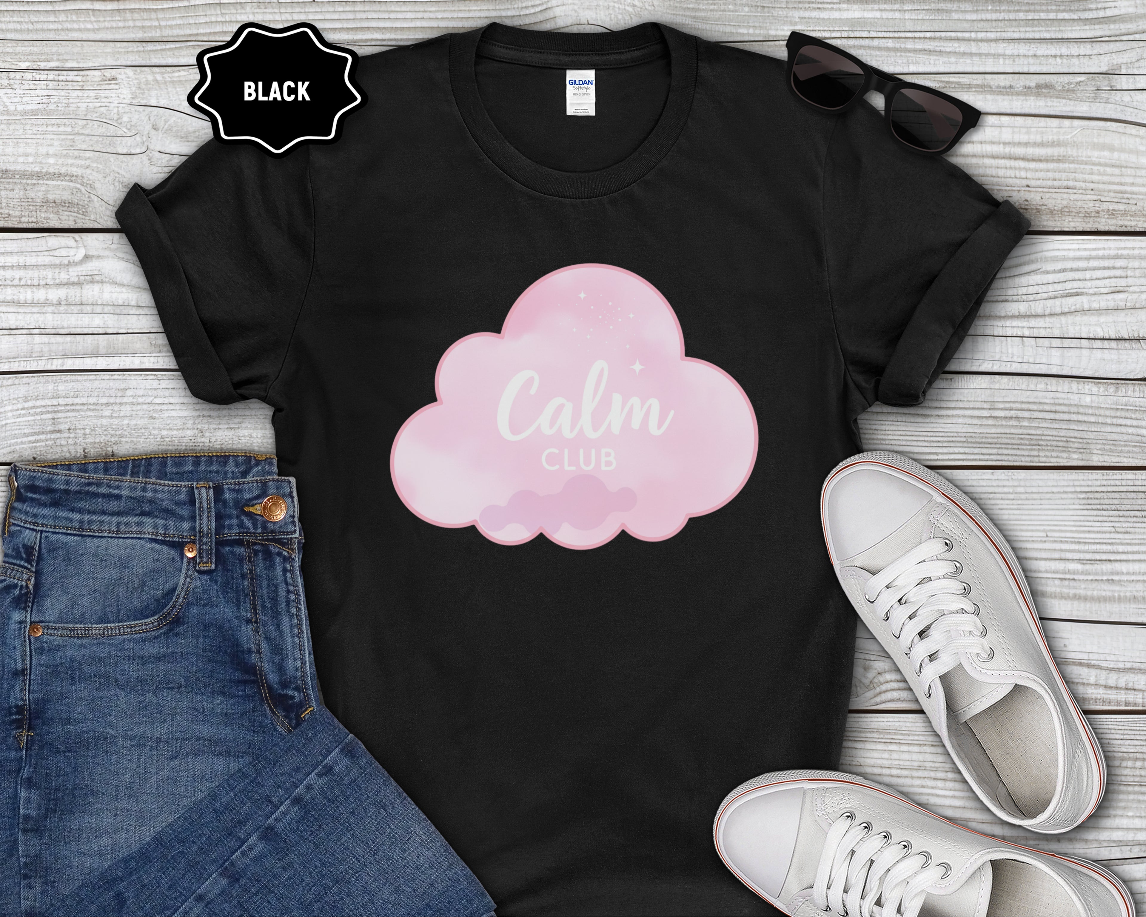 Calm Club circle design T-Shirt