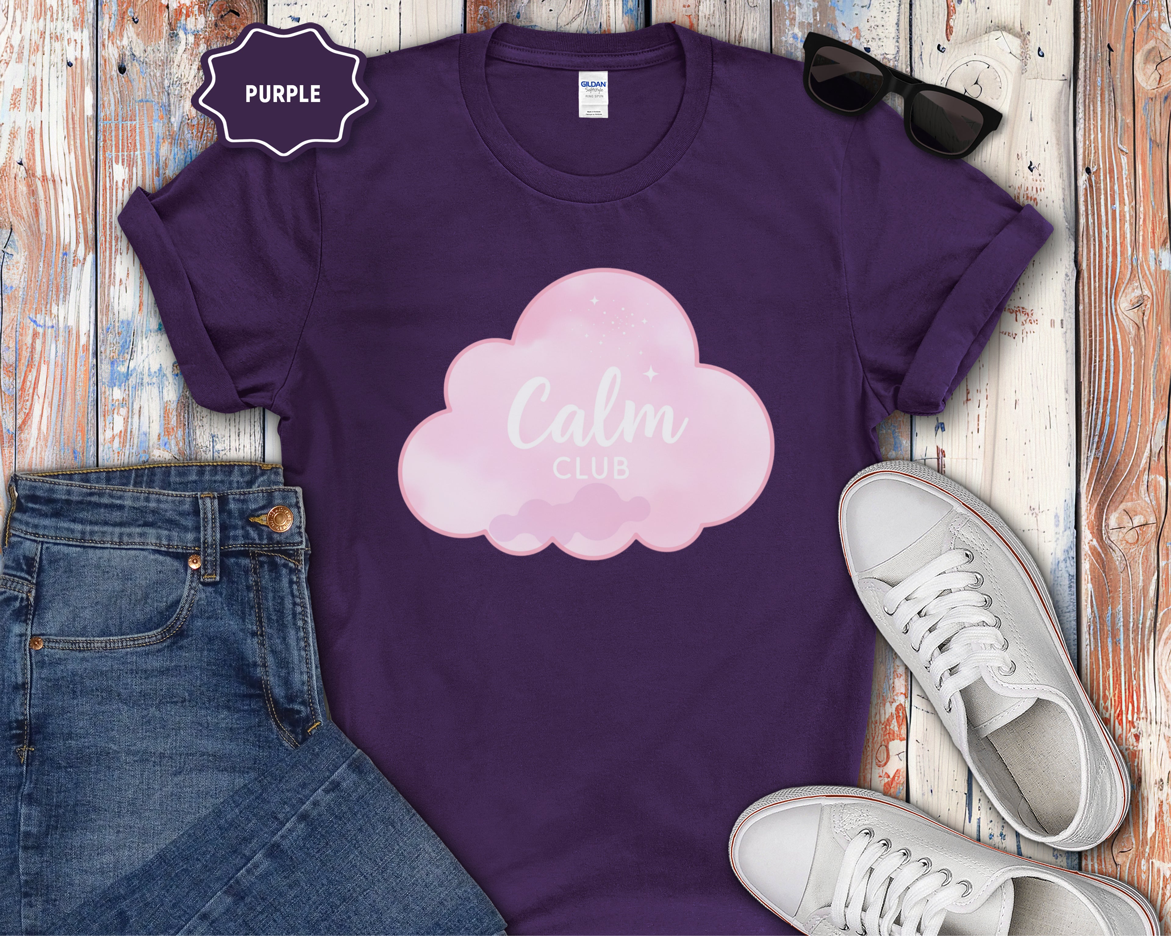 Calm Club circle design T-Shirt