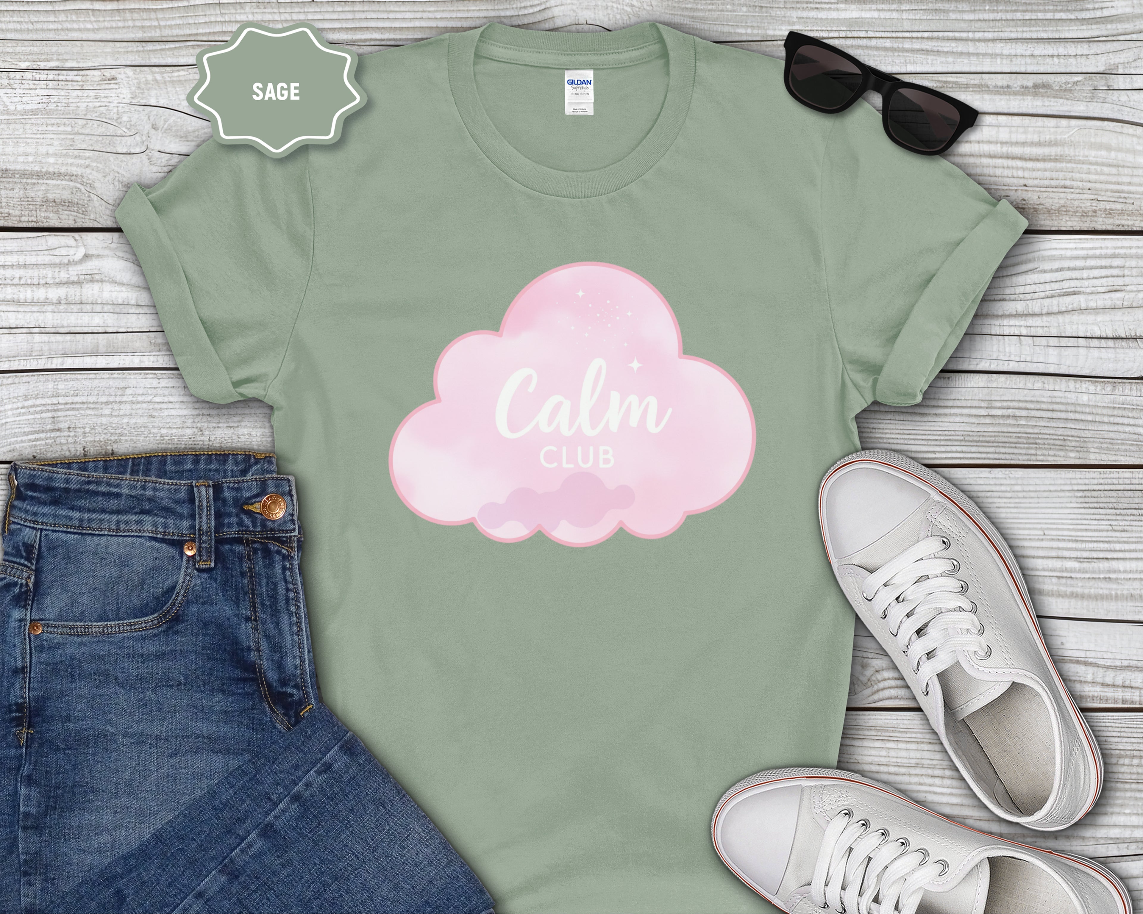 Calm Club circle design T-Shirt