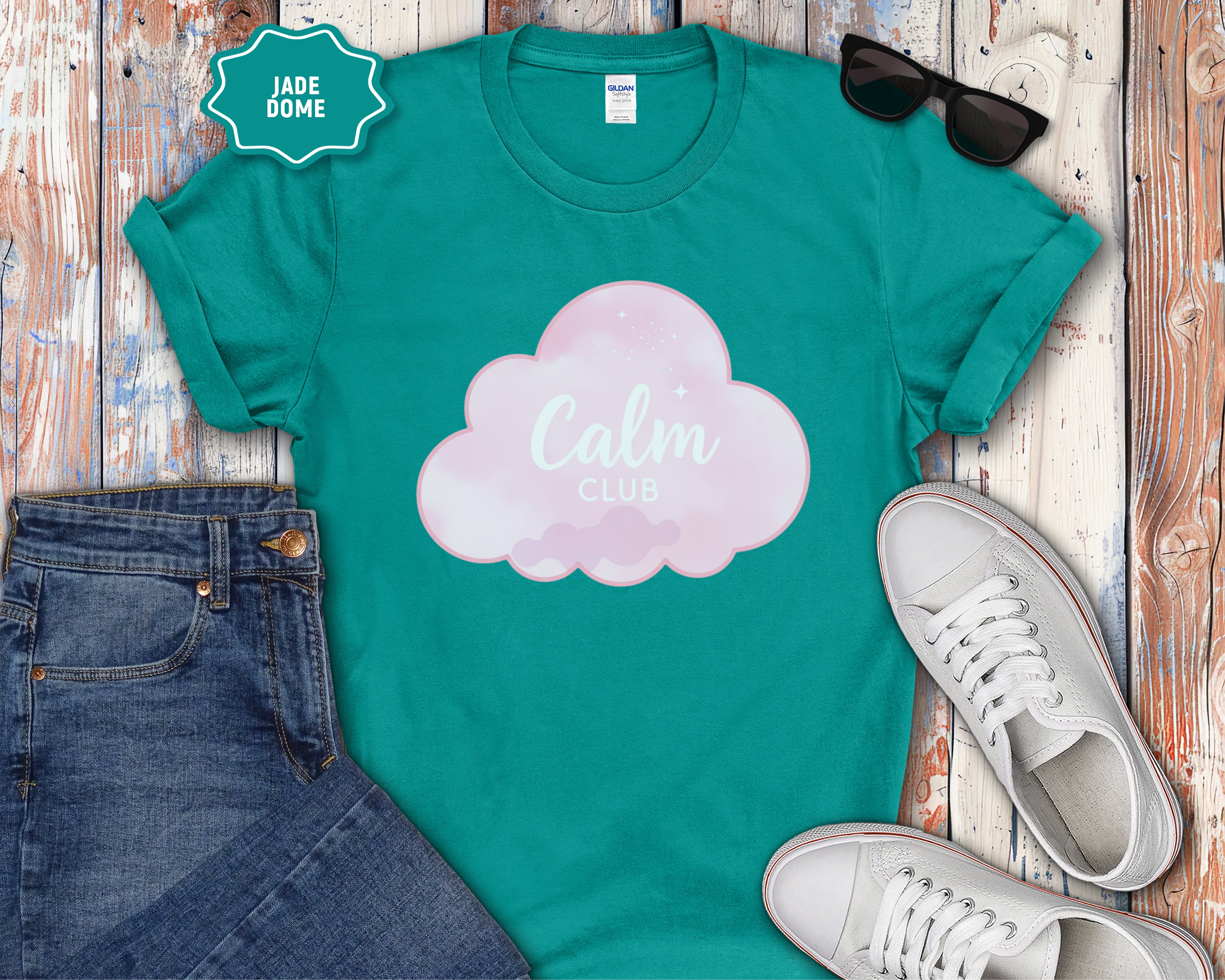 Calm Club circle design T-Shirt
