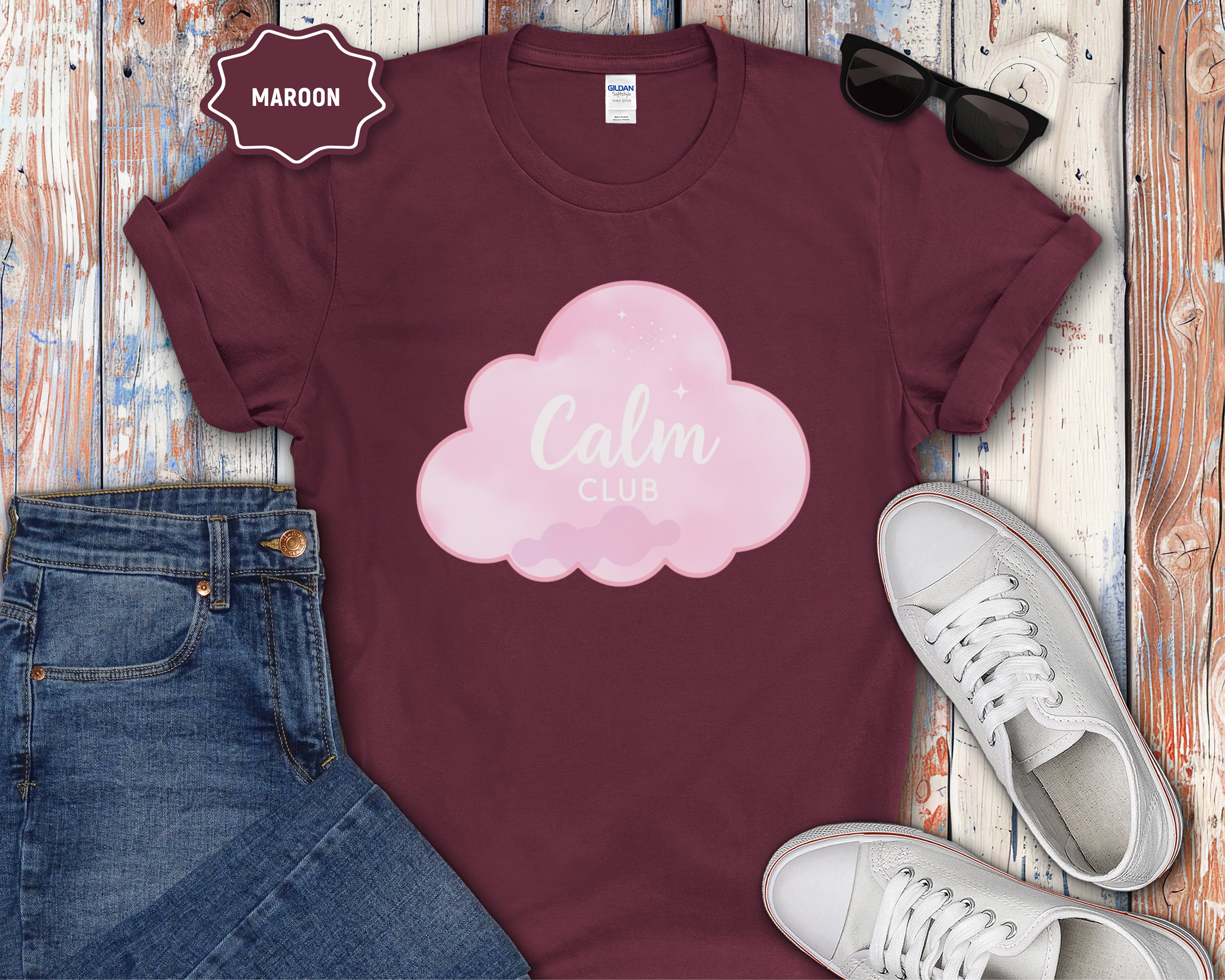 Calm Club circle design T-Shirt