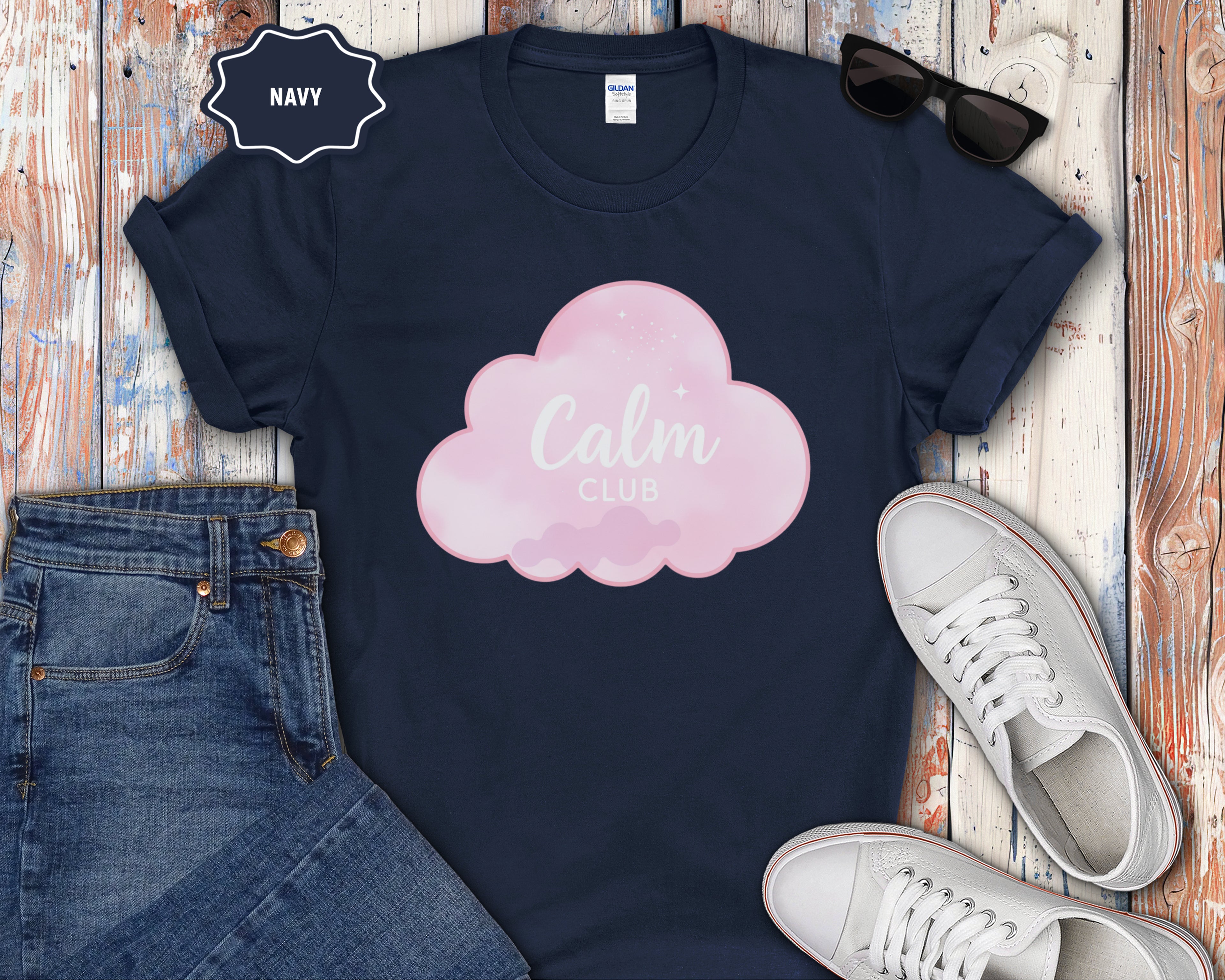 Calm Club circle design T-Shirt