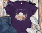 Cherish Yourself candle floral design T-Shirt