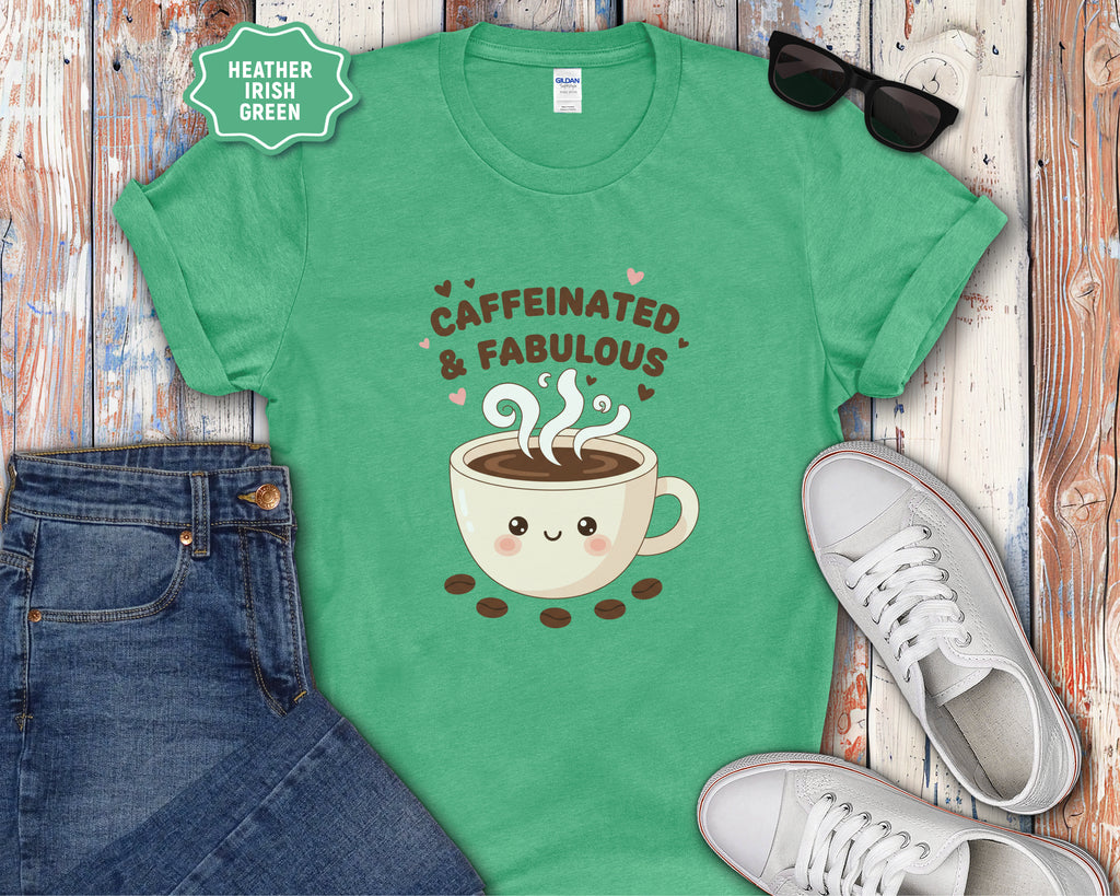 Caffeinated & Fabulous Coffee Cup T-Shirt