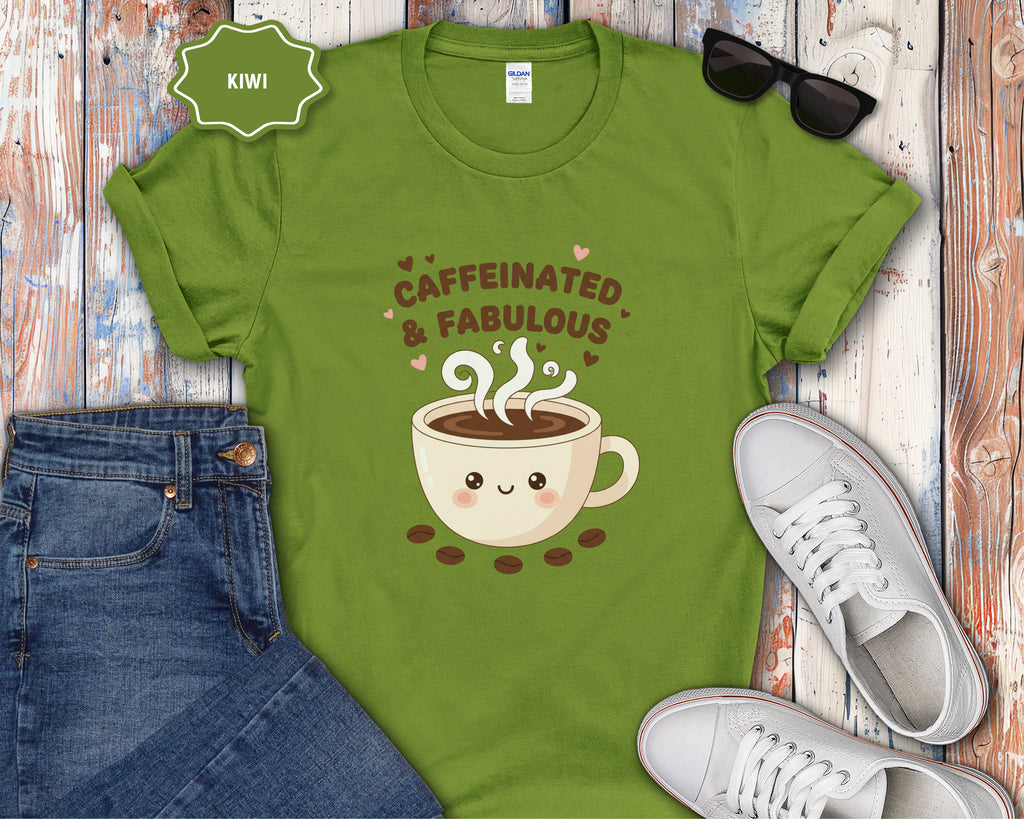 Caffeinated & Fabulous Coffee Cup T-Shirt