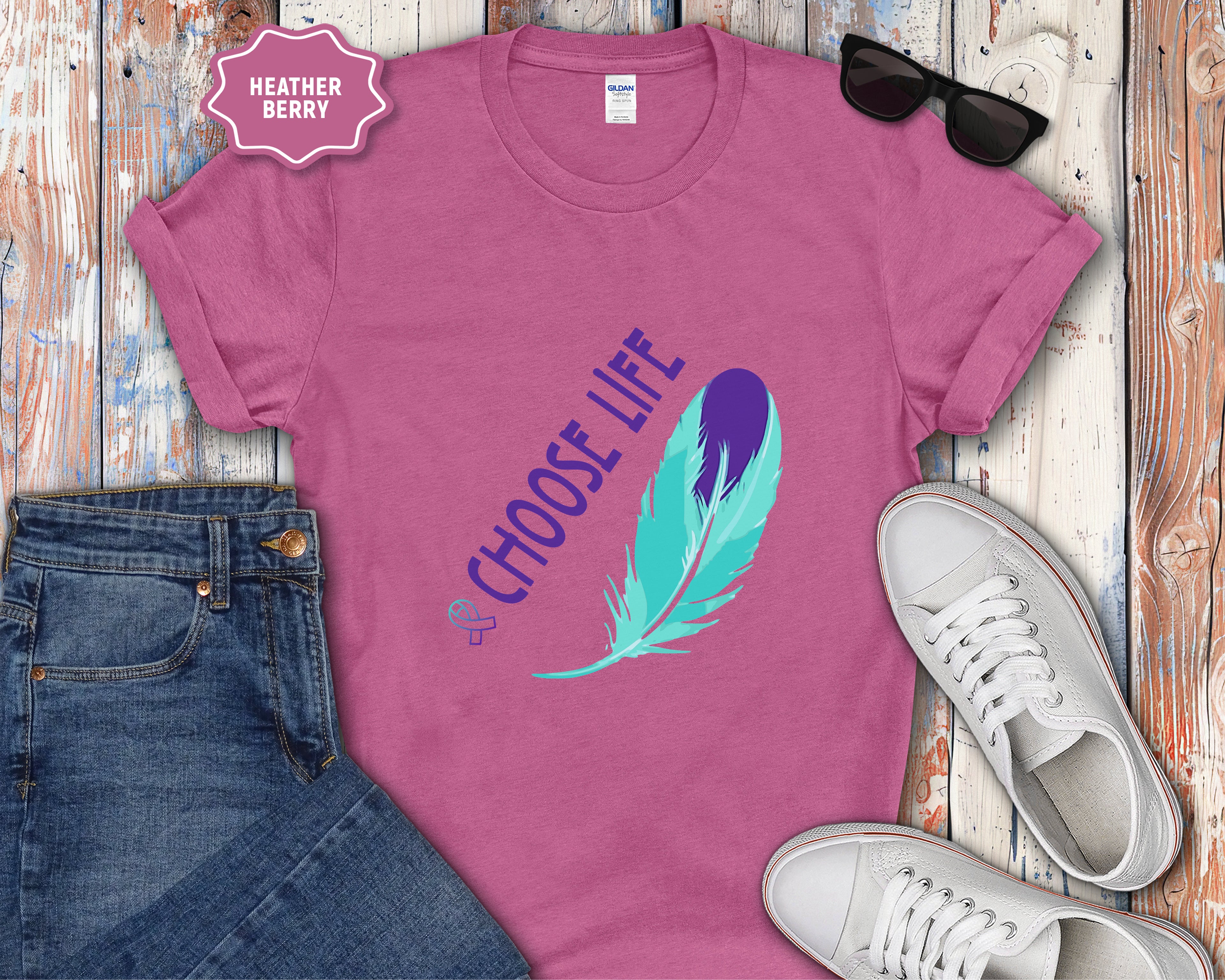 Choose Life feather T-Shirt