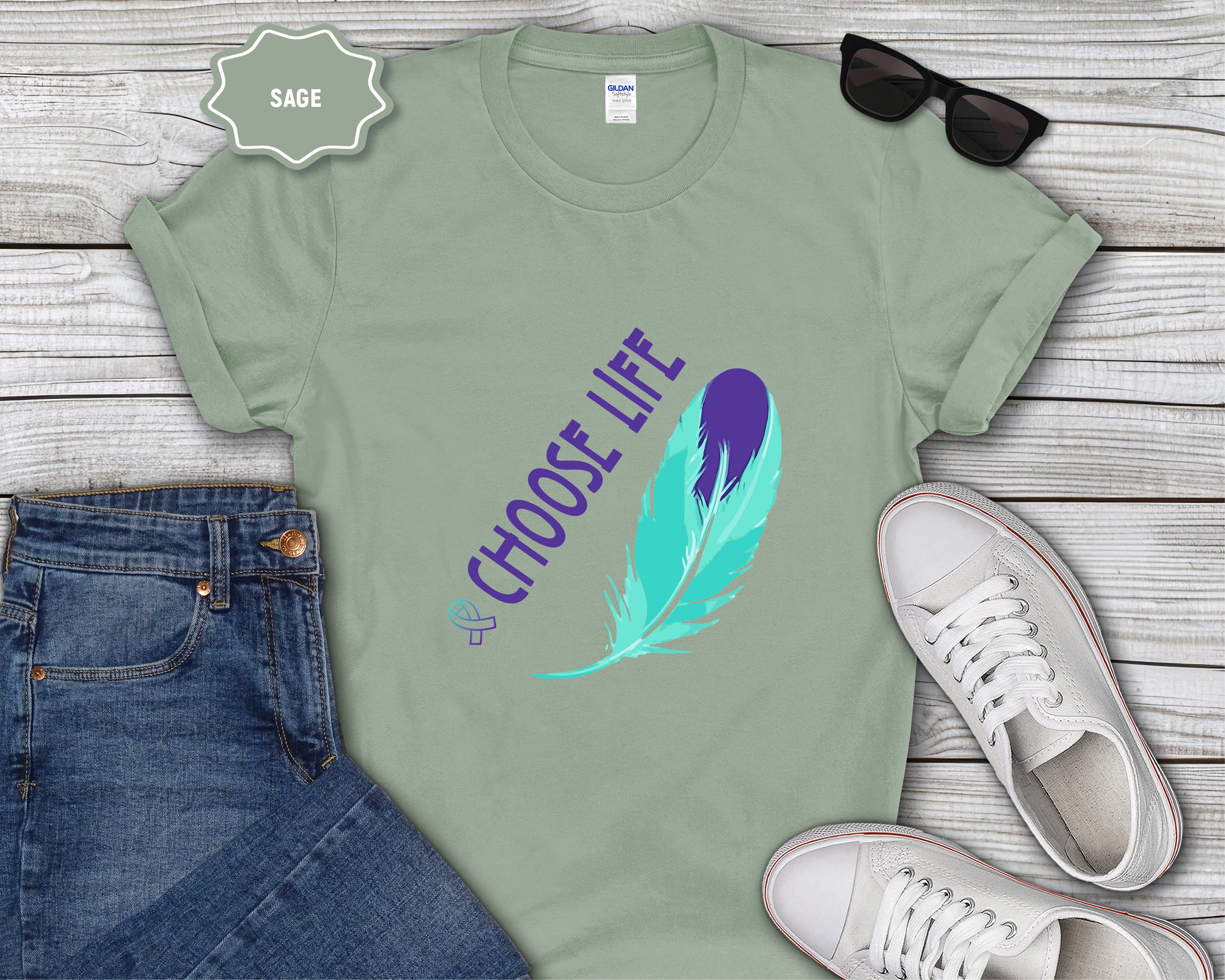 Choose Life feather T-Shirt