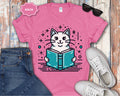 Artsy Cat Reading a Book T-Shirt