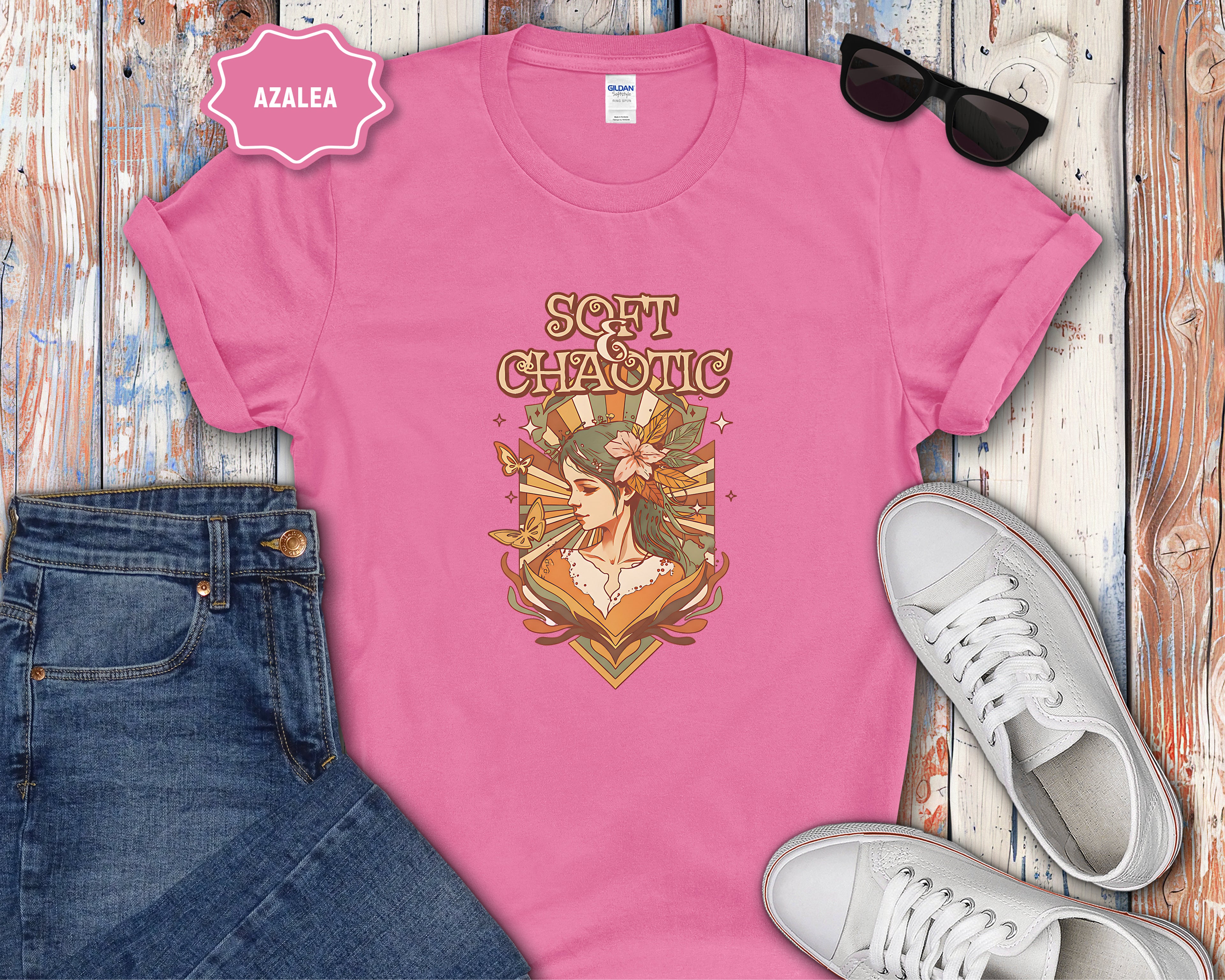 Soft Chaotic art nouveau goddess T-Shirt