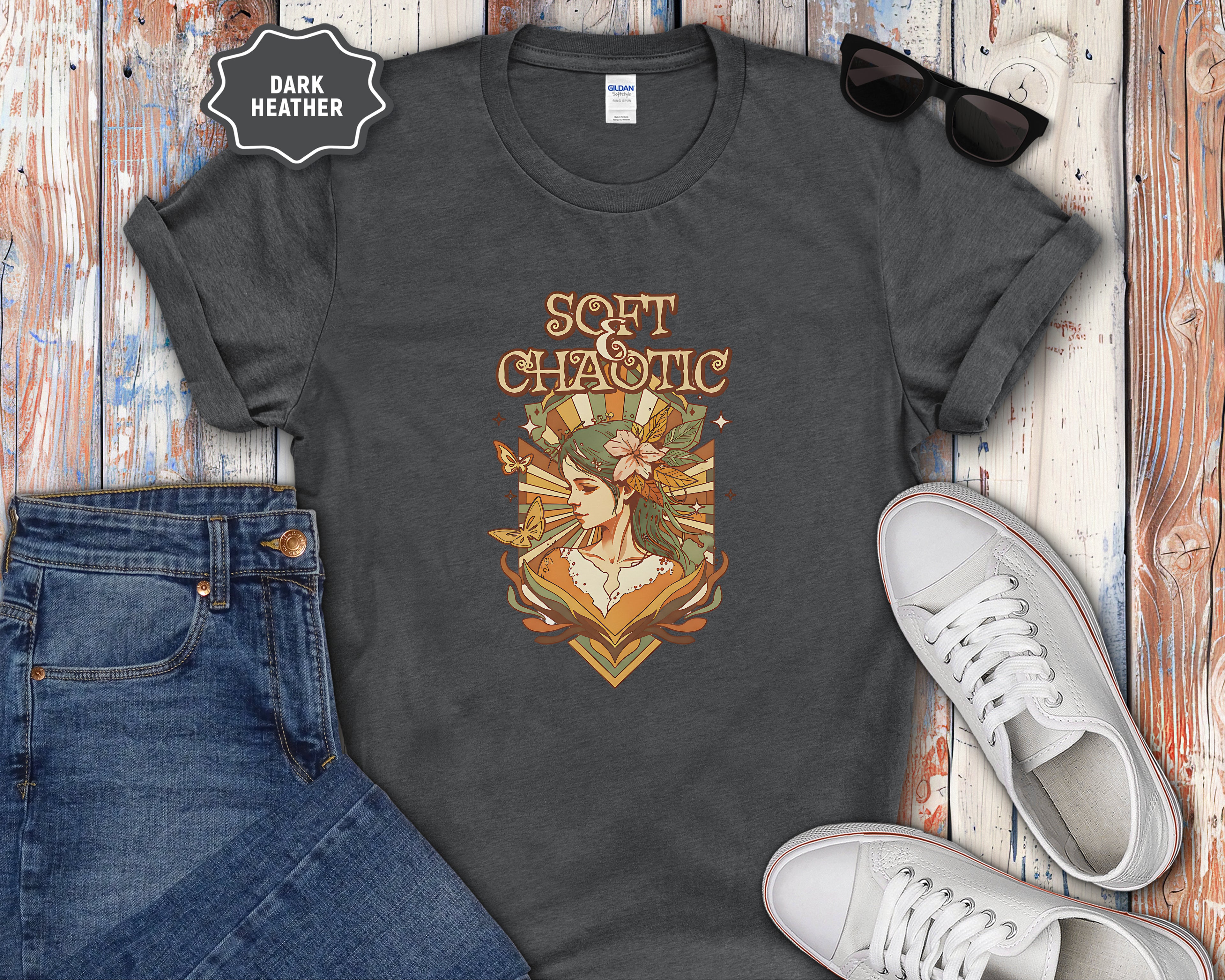 Soft Chaotic art nouveau goddess T-Shirt