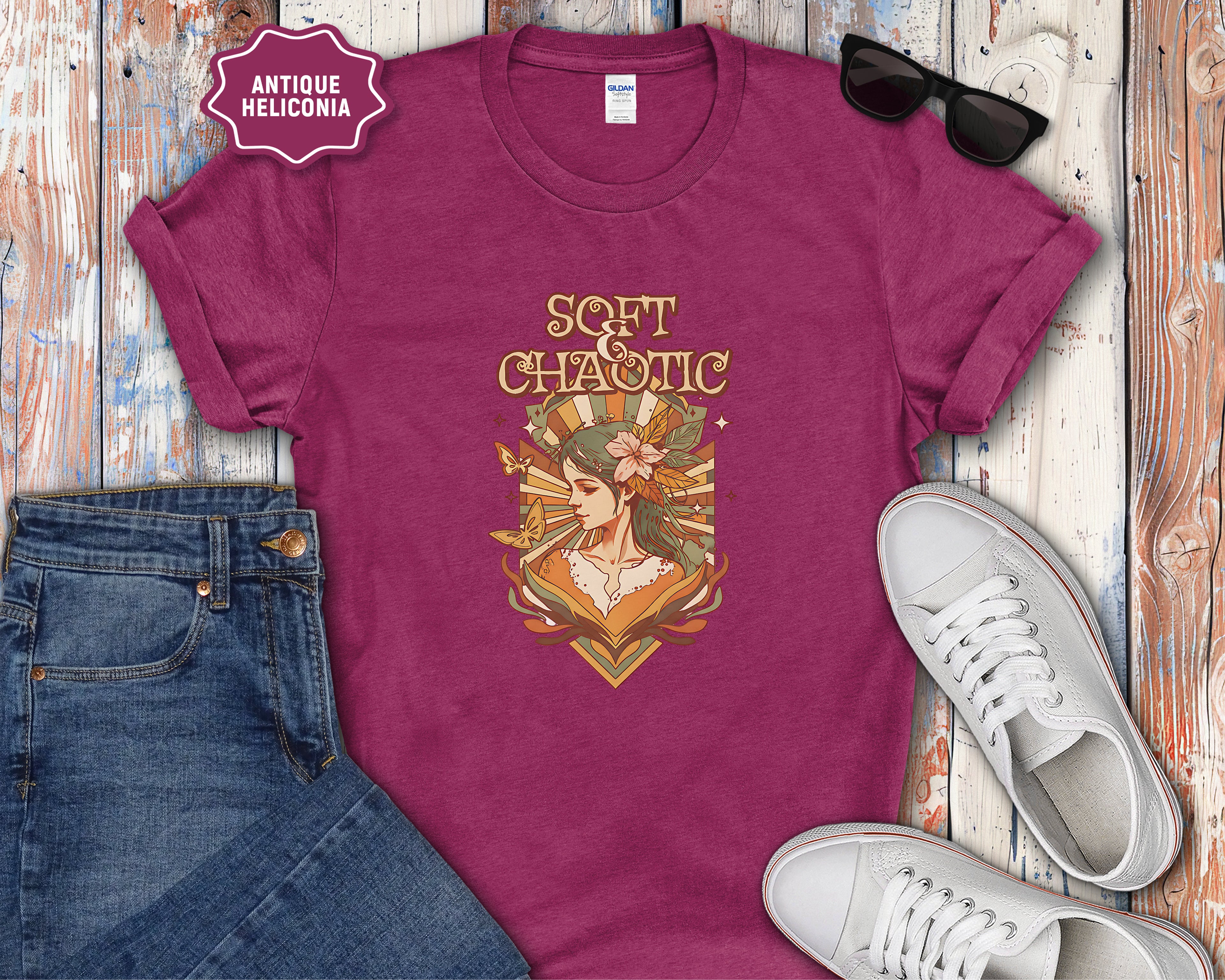 Soft Chaotic art nouveau goddess T-Shirt