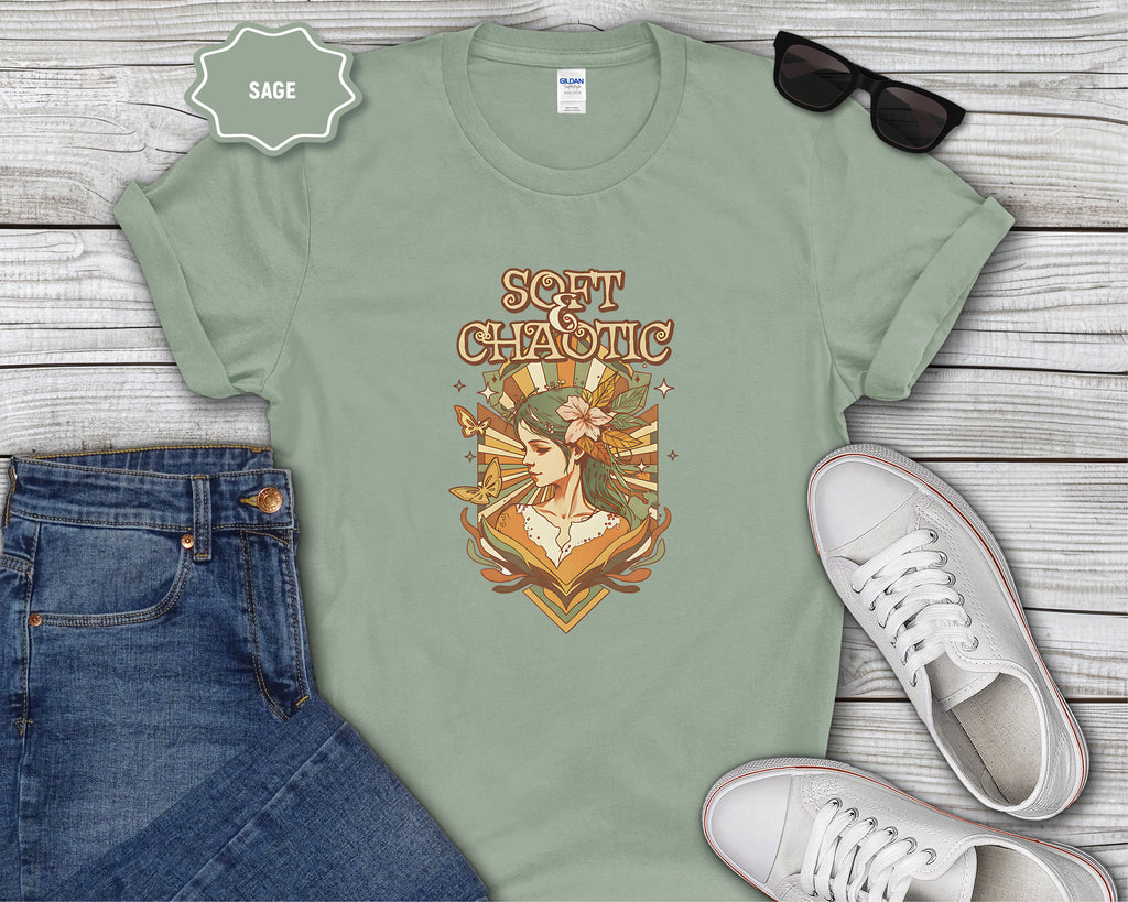 Soft Chaotic art nouveau goddess T-Shirt