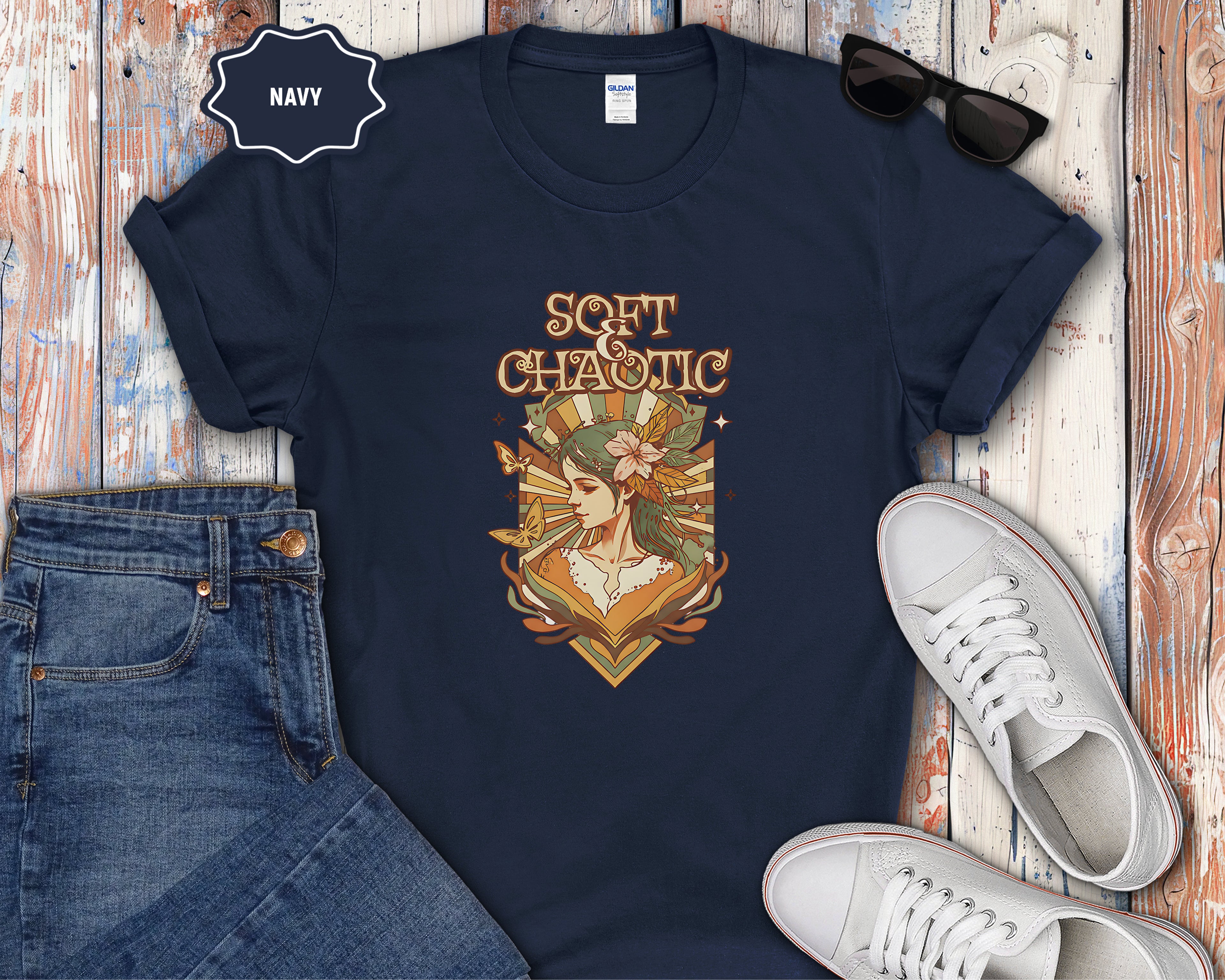 Soft Chaotic art nouveau goddess T-Shirt