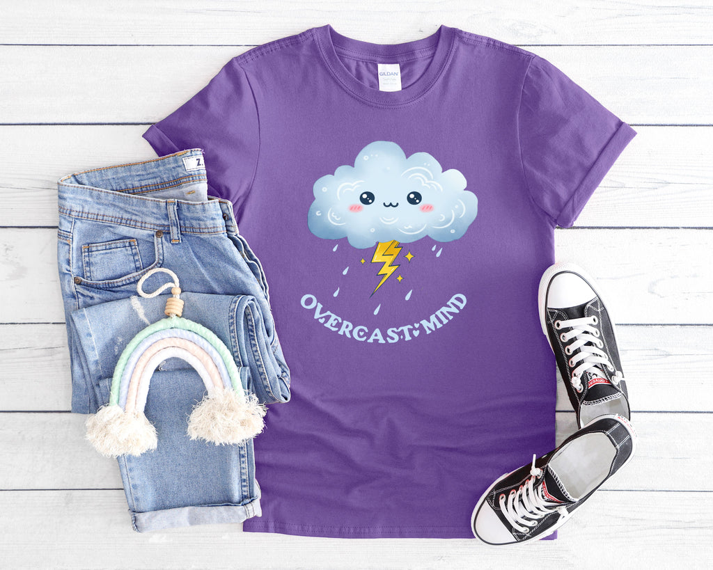 Ovecast Mind Kawaii Cloud with Lightning T-Shirt
