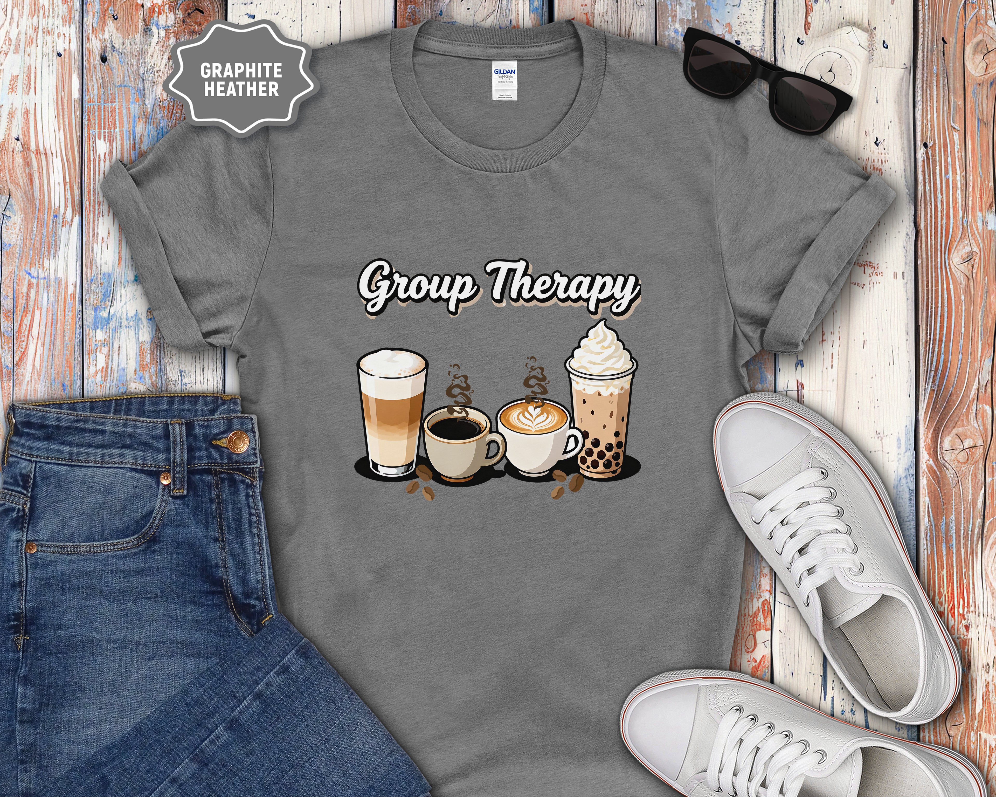 Group Therapy Coffee Drinks T-Shirt