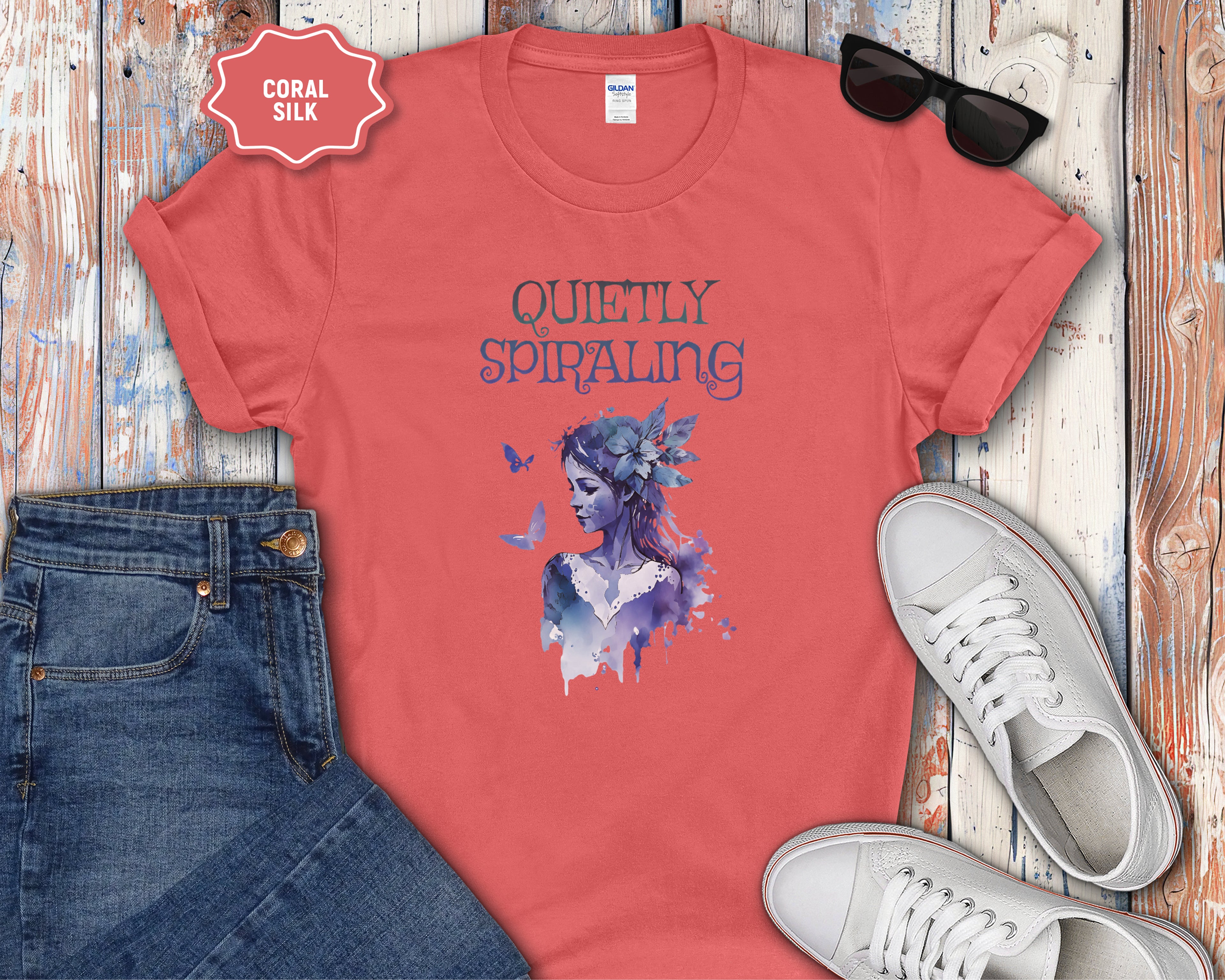 Quietly Spiraling Mental Health T-Shirt