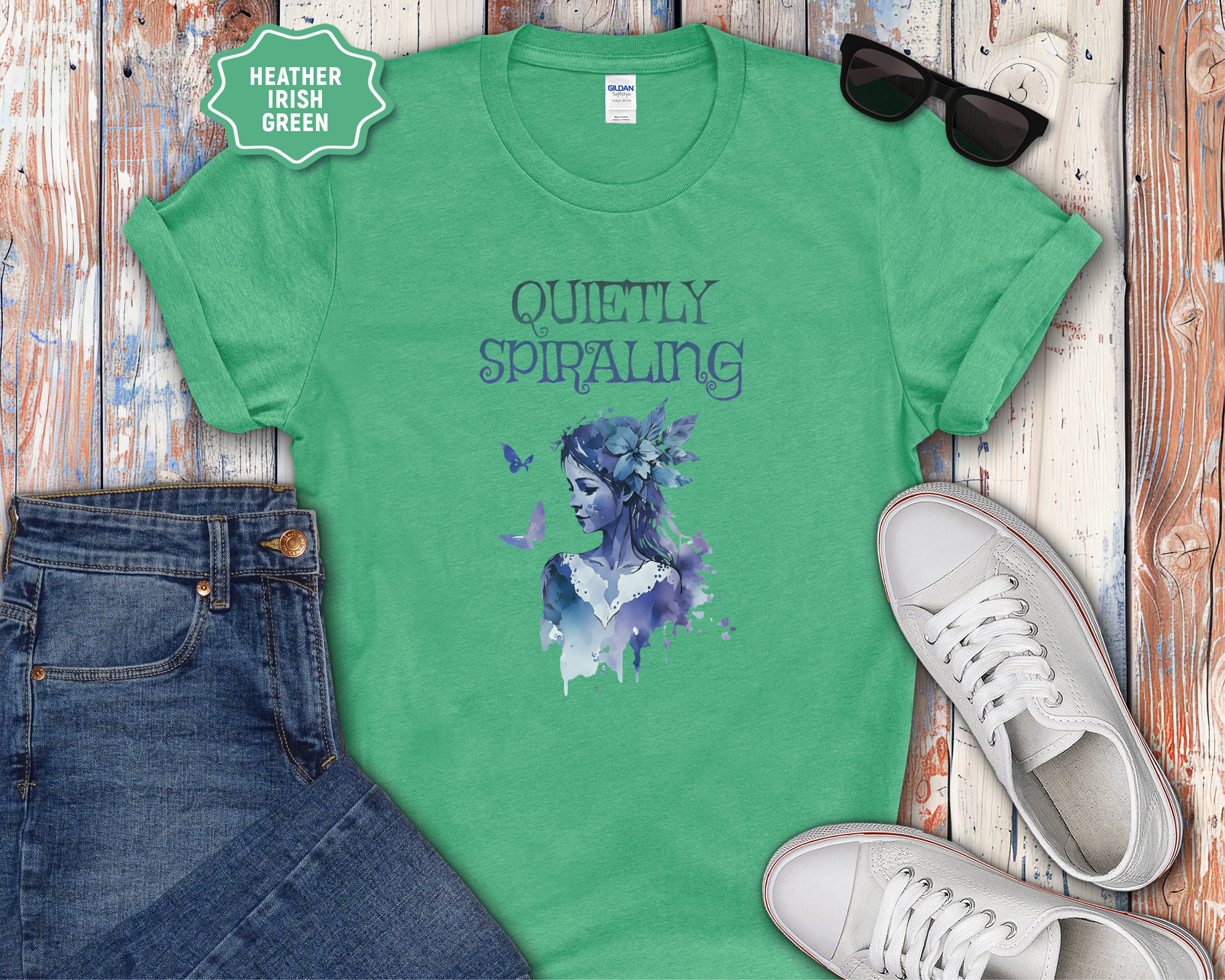 Quietly Spiraling Mental Health T-Shirt