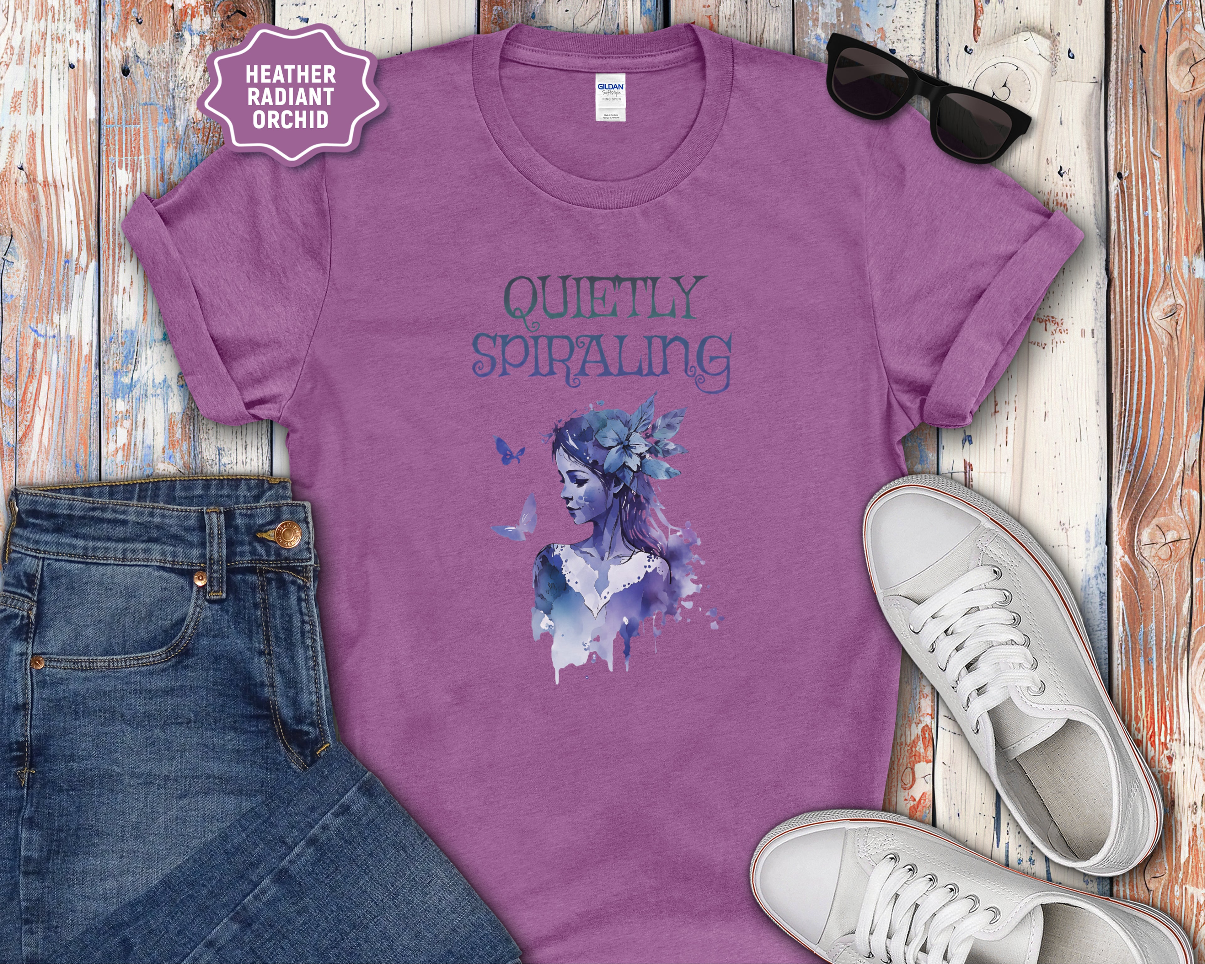 Quietly Spiraling Mental Health T-Shirt