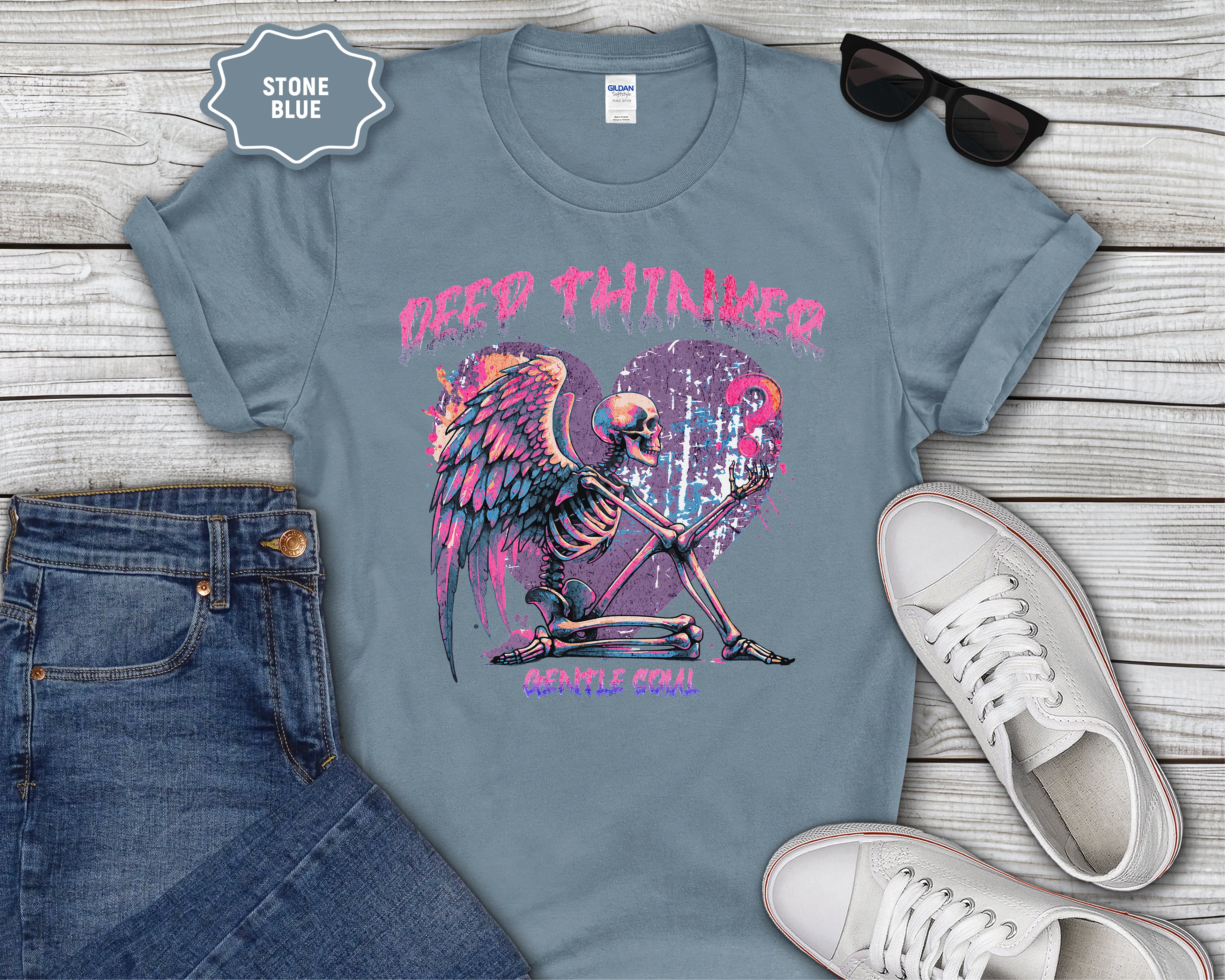 Deep Thinker Gentle Soul Skeleton T-Shirt