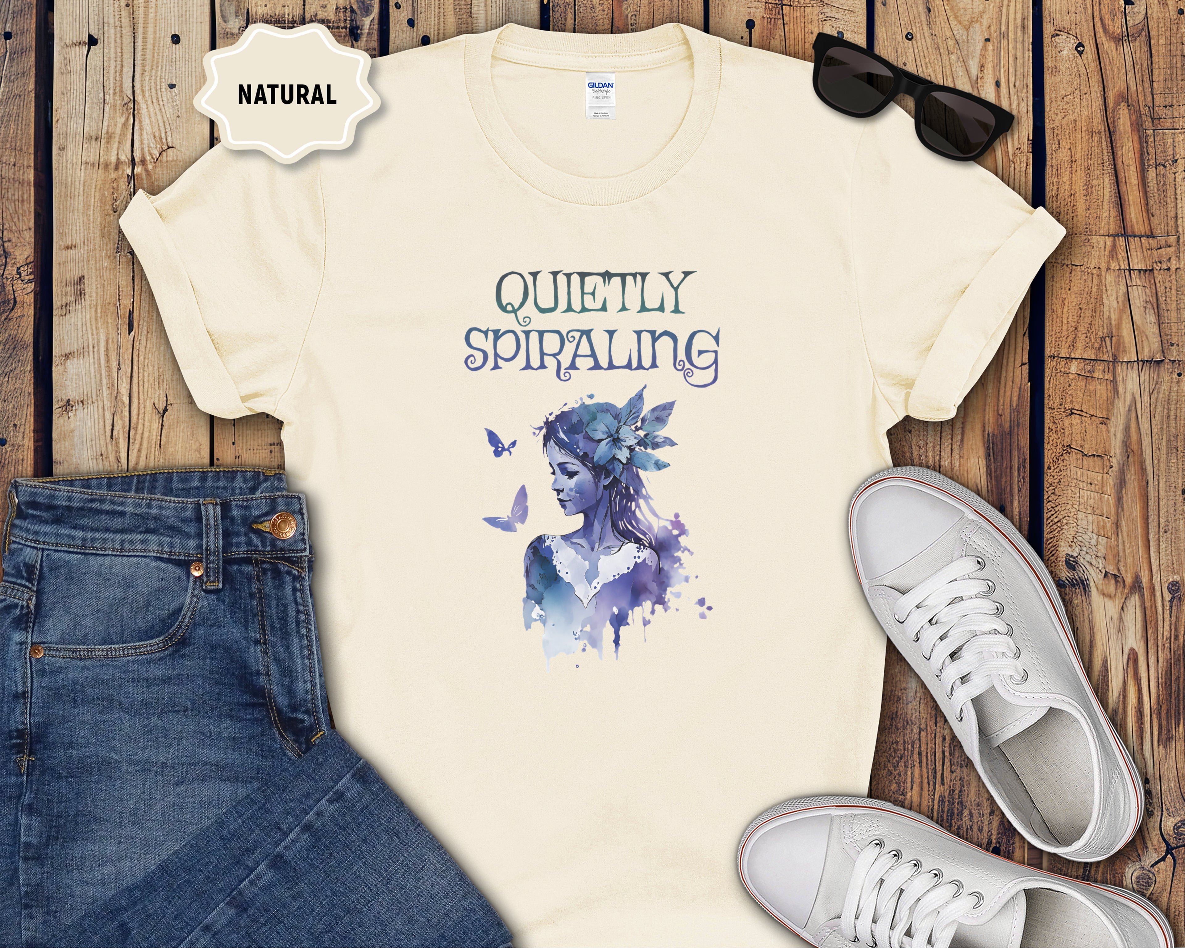 Quietly Spiraling Mental Health T-Shirt
