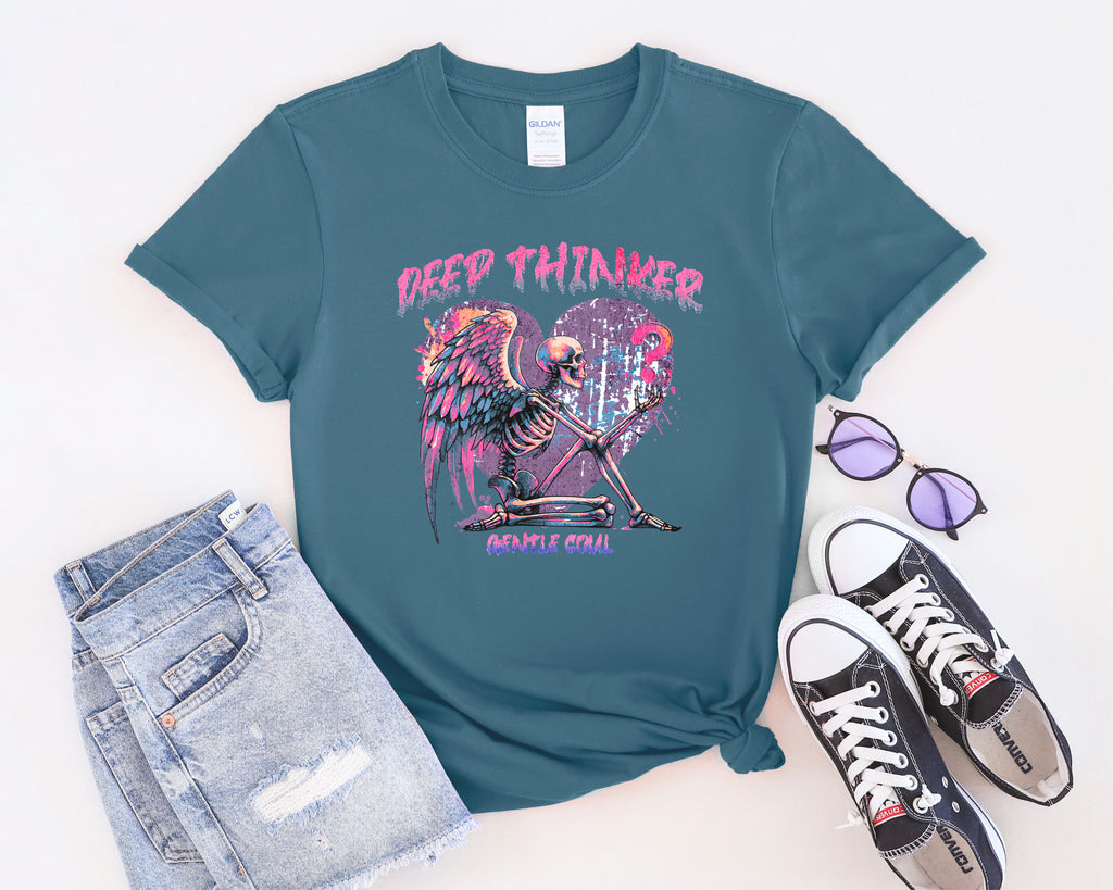Deep Thinker Gentle Soul Skeleton T-Shirt
