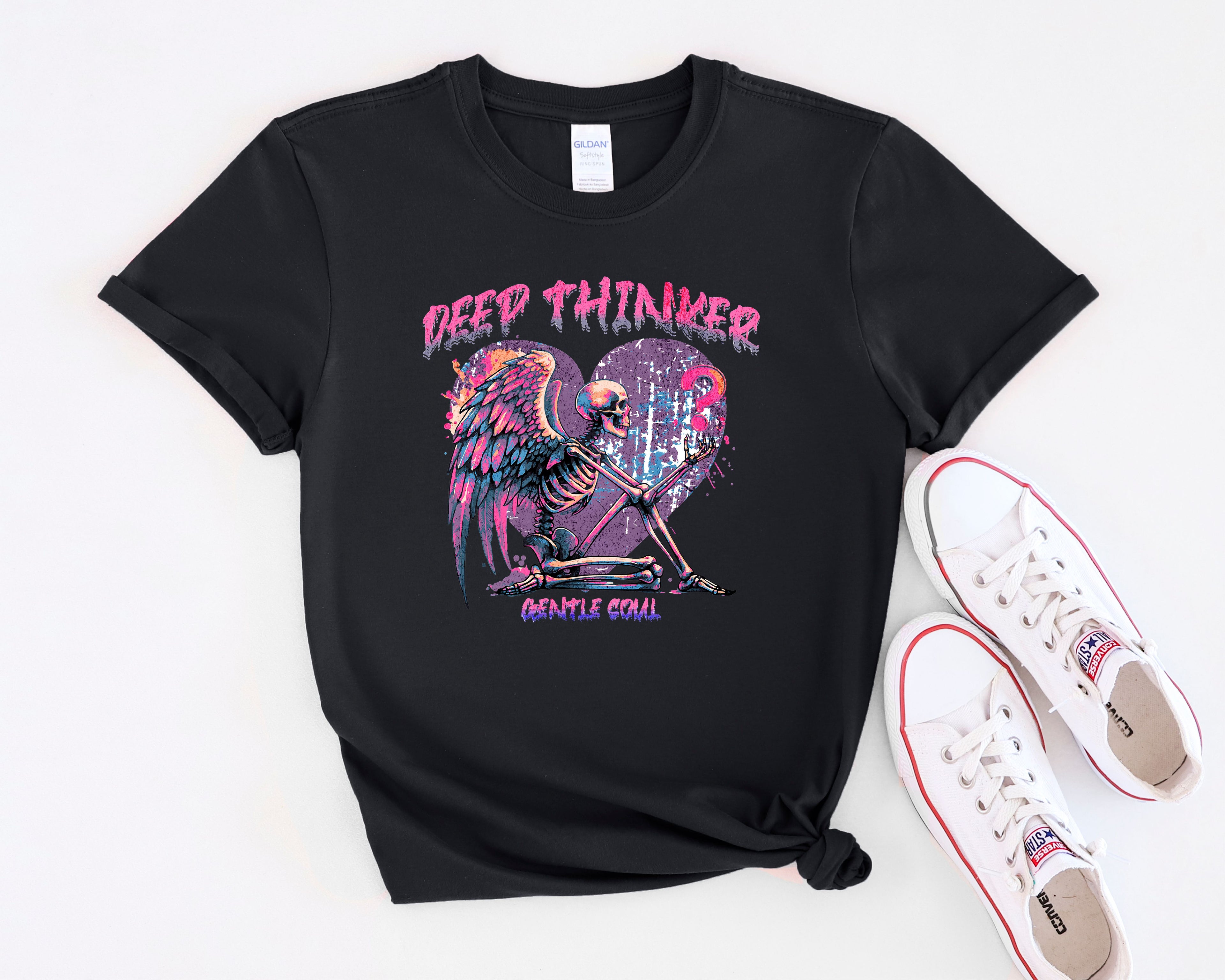 Deep Thinker Gentle Soul Skeleton T-Shirt
