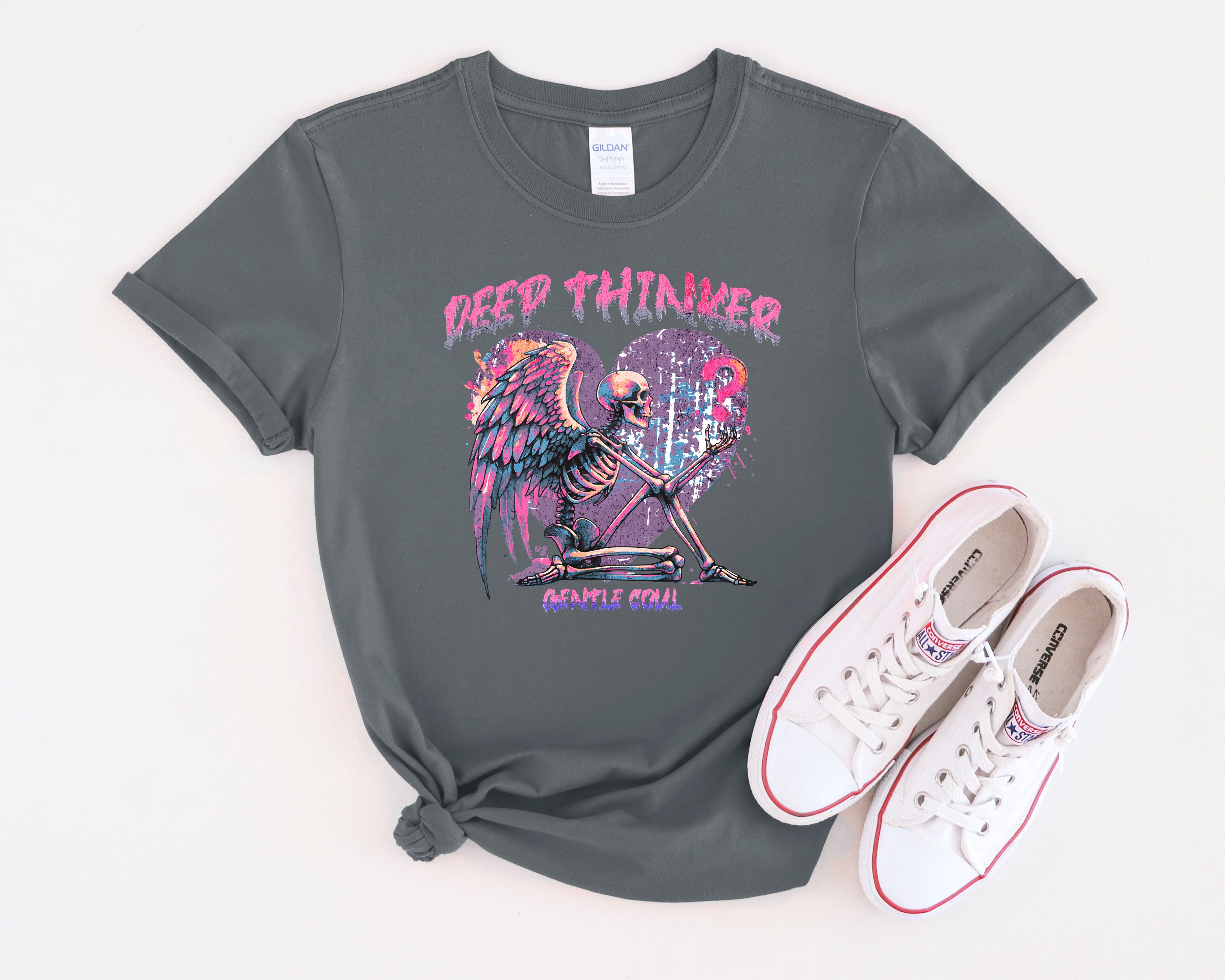 Deep Thinker Gentle Soul Skeleton T-Shirt